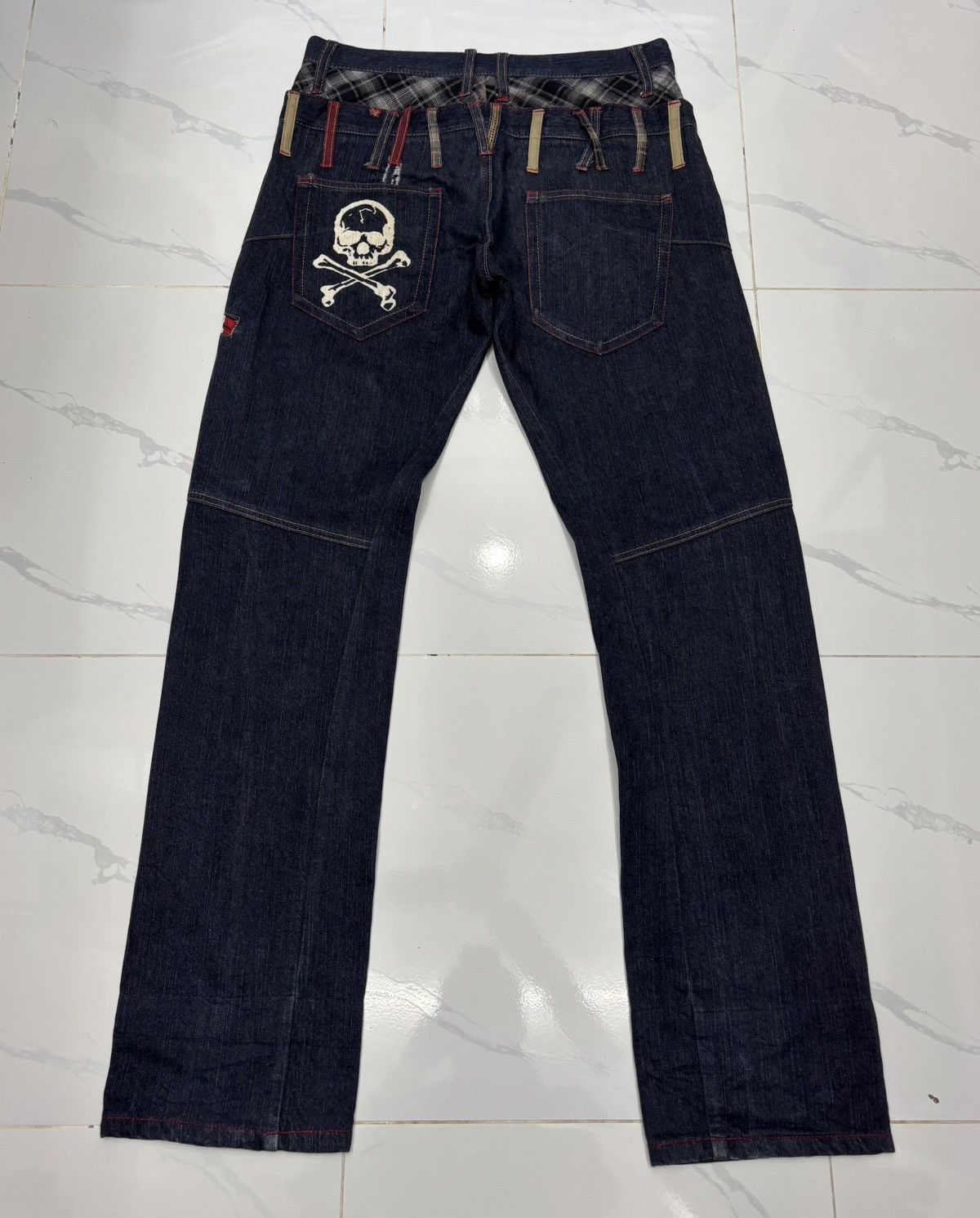Hysteric Glamour × If Six Was Nine × Japanese Brand VINTAGE DOUBLE WAIST JEANS BARCEDOS BLUE DENIM SKULLS JEANS Size US 32 / EU 48 - 10 Thumbnail