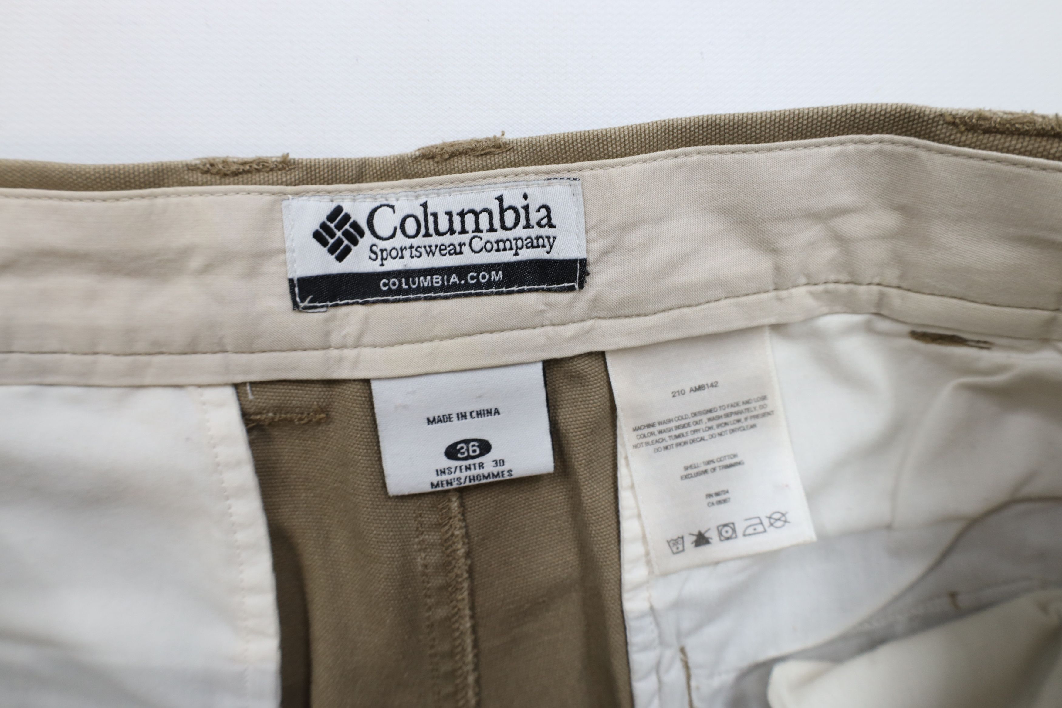 Columbia × Vintage Vintage Columbia Spell Out Wide Leg Canvas Pants Beige Size US 36 / EU 52 - 10 Thumbnail