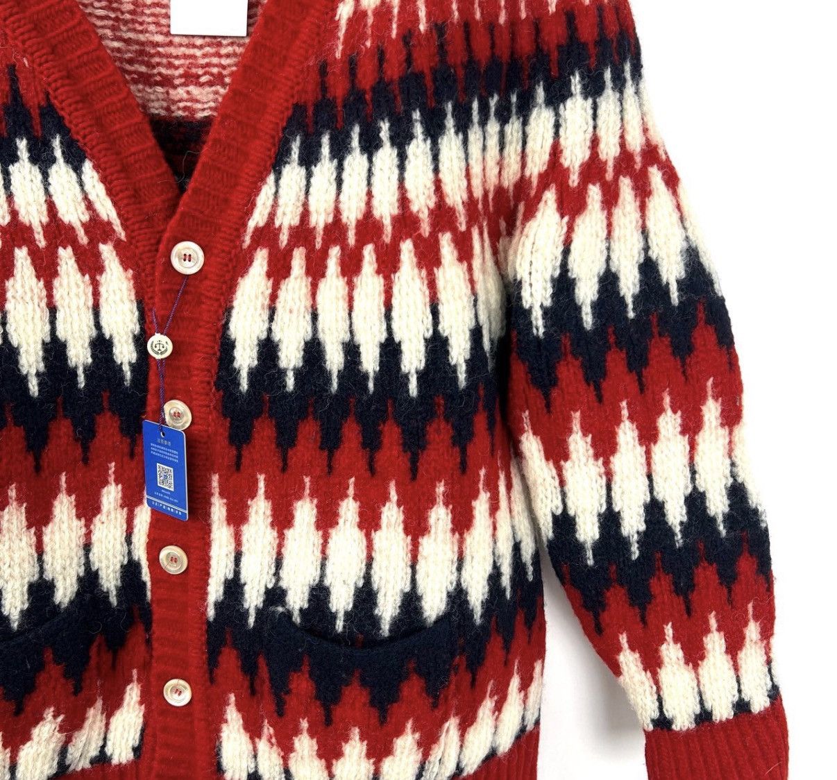 Gucci Gucci/Argyle Jacquard Cardigan Sweater K12 Size L / US 10 / IT 46 - 4 Thumbnail