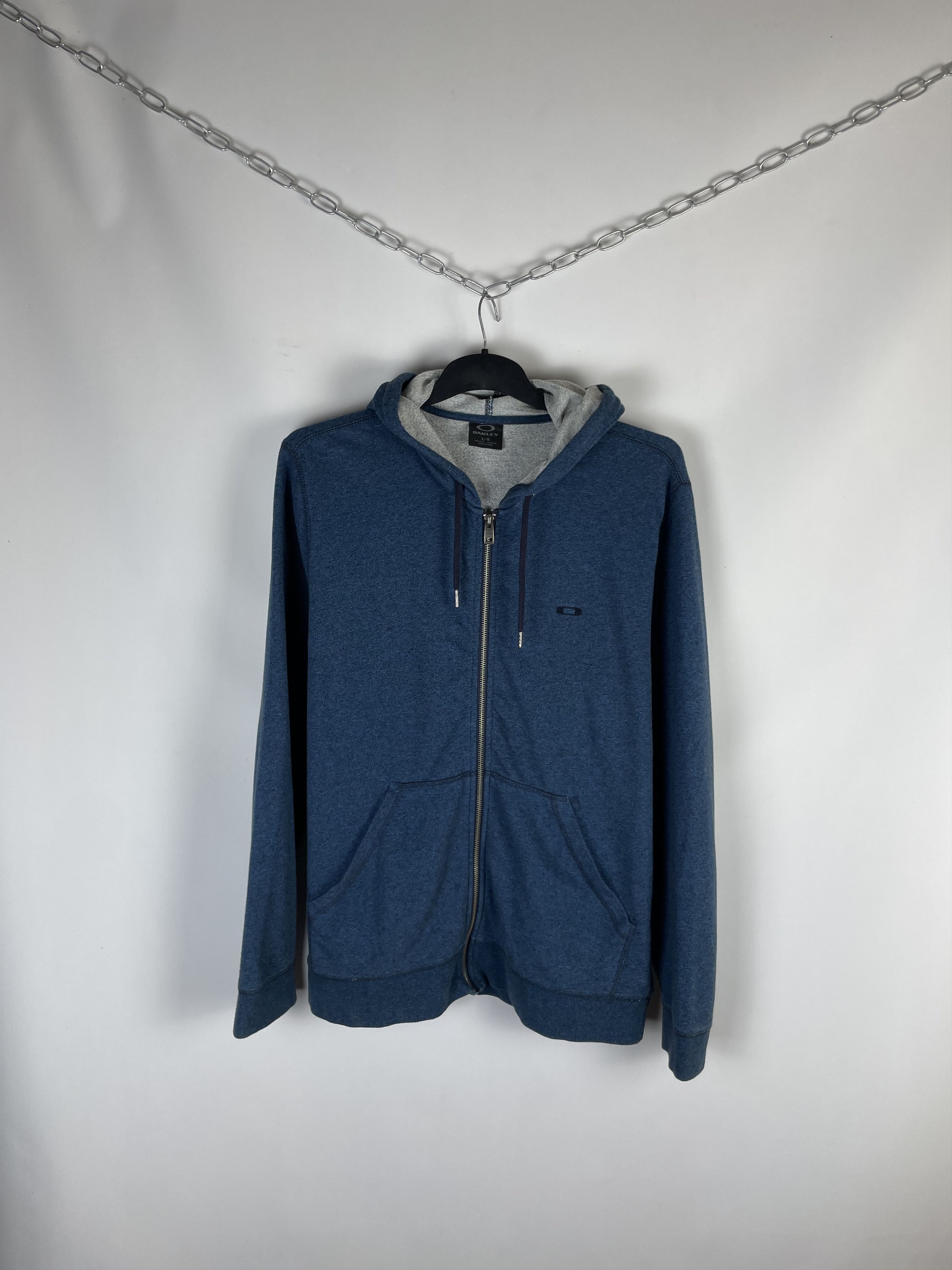 Oakley Vintage 90s Oakley Zip Up Hoodie Size US L / EU 52-54 / 3 - 1 Thumbnail