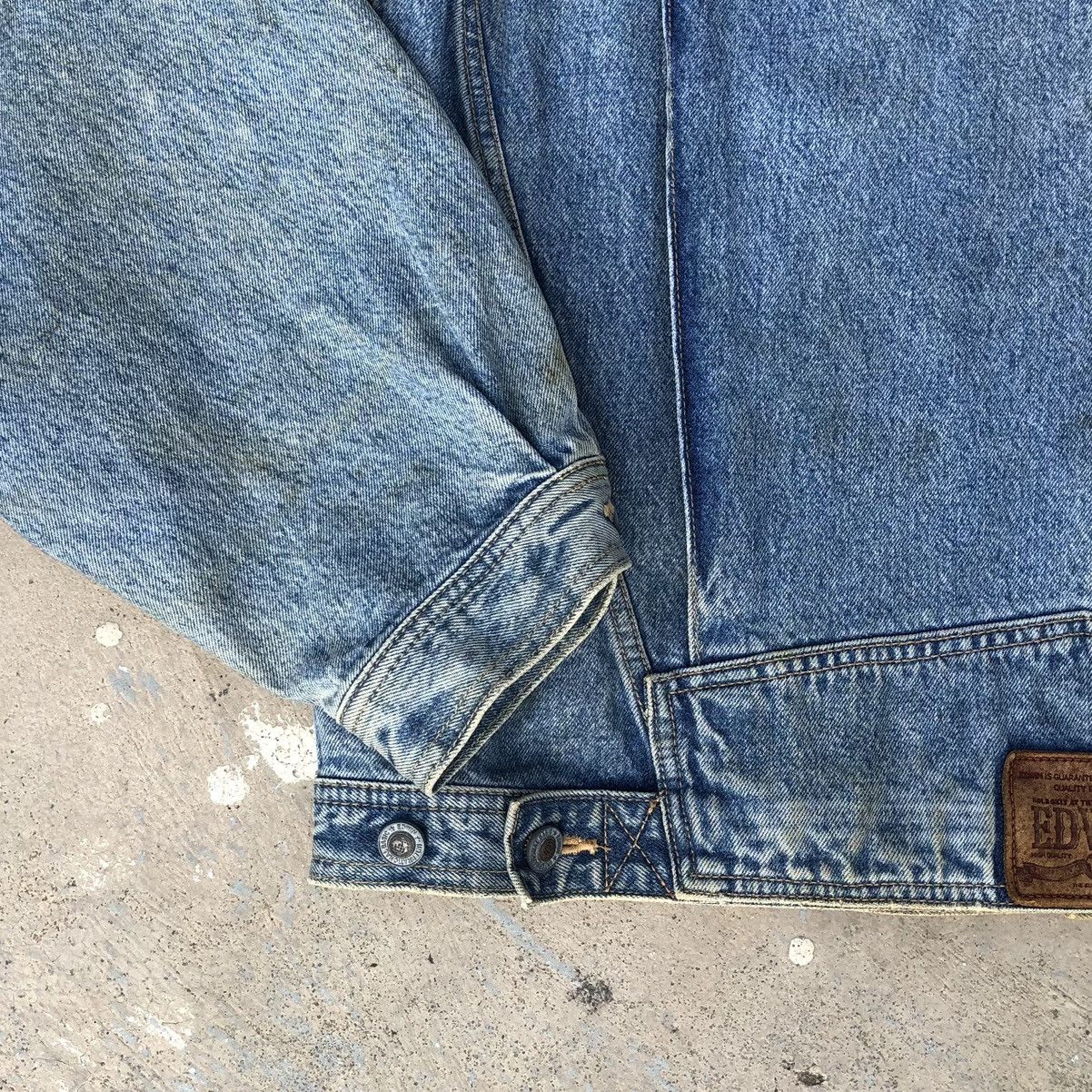 Edwin Vintage Edwin Men’s Embellished Denim Trucker Jacket Size US XXL / EU 58 / 5 - 12 Thumbnail