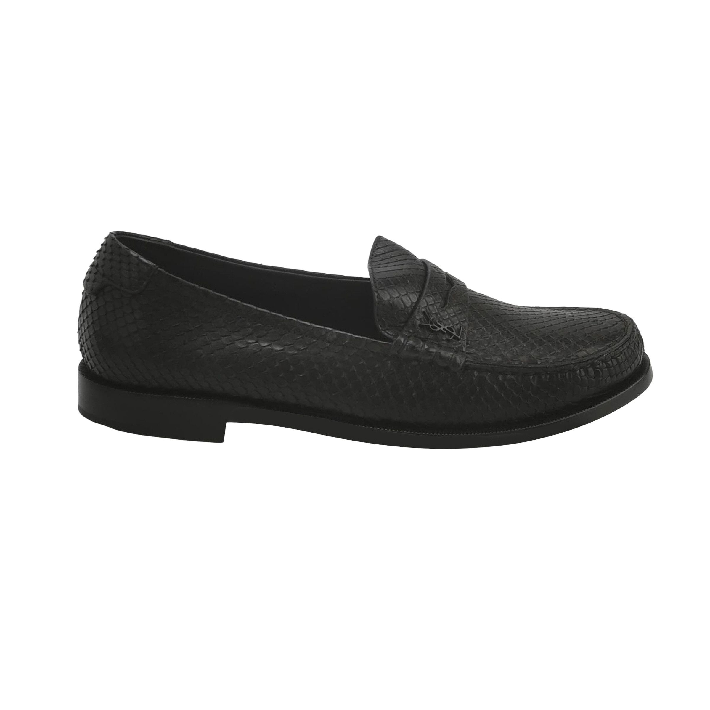 Saint Laurent Paris Saint Laurent Snakeskin Penny Loafers Size 42 Size US 9 / EU 42 - 1 Thumbnail