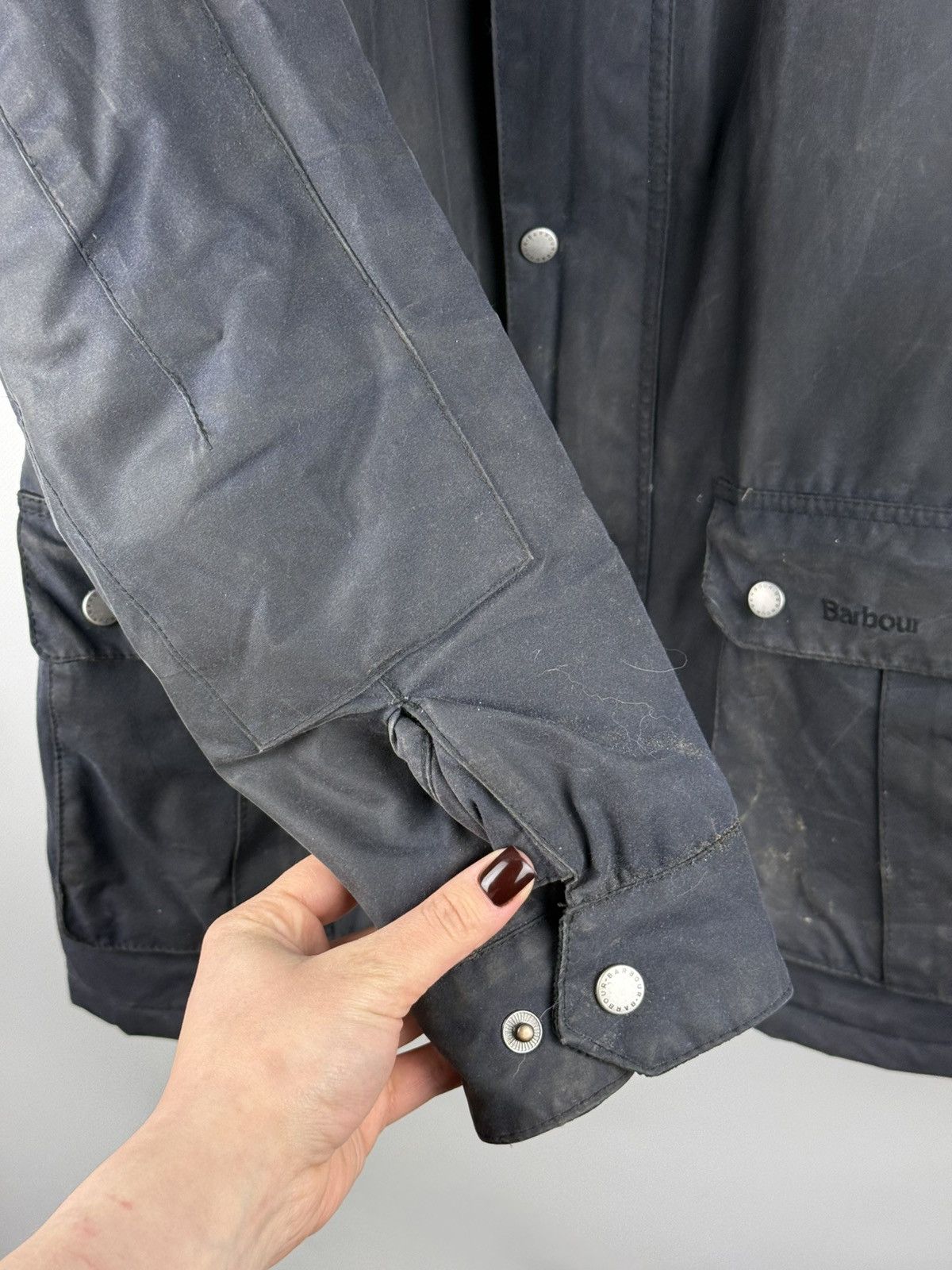 Barbour Barbour International Duke Multipocket Waxed Cotton Jacket Size US XL / EU 56 / 4 - 10 Thumbnail