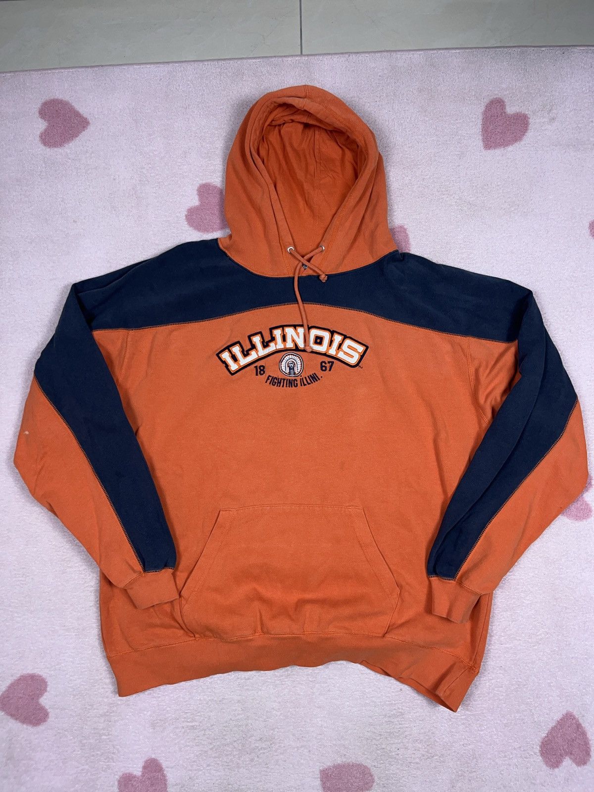 Vintage ➕ vintage Illinois NCAA fighting Illini university hoodie Size US XXL / EU 58 / 5 - 1 Thumbnail