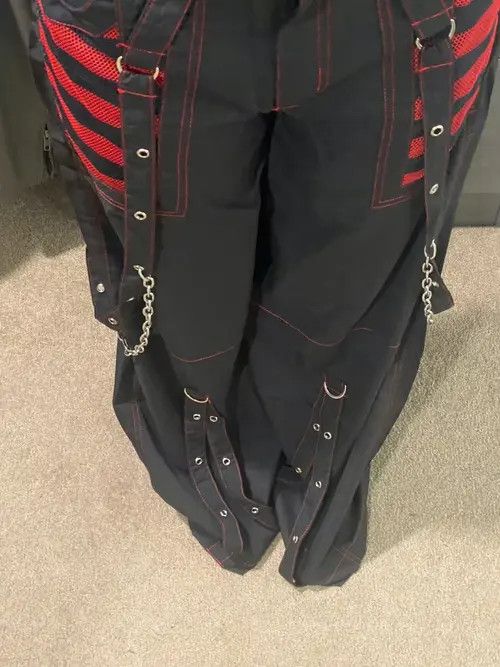 Jean Cargo Pants Bandage Women Vintage Dark Size 26" / US 2 / IT 38 - 2 Thumbnail