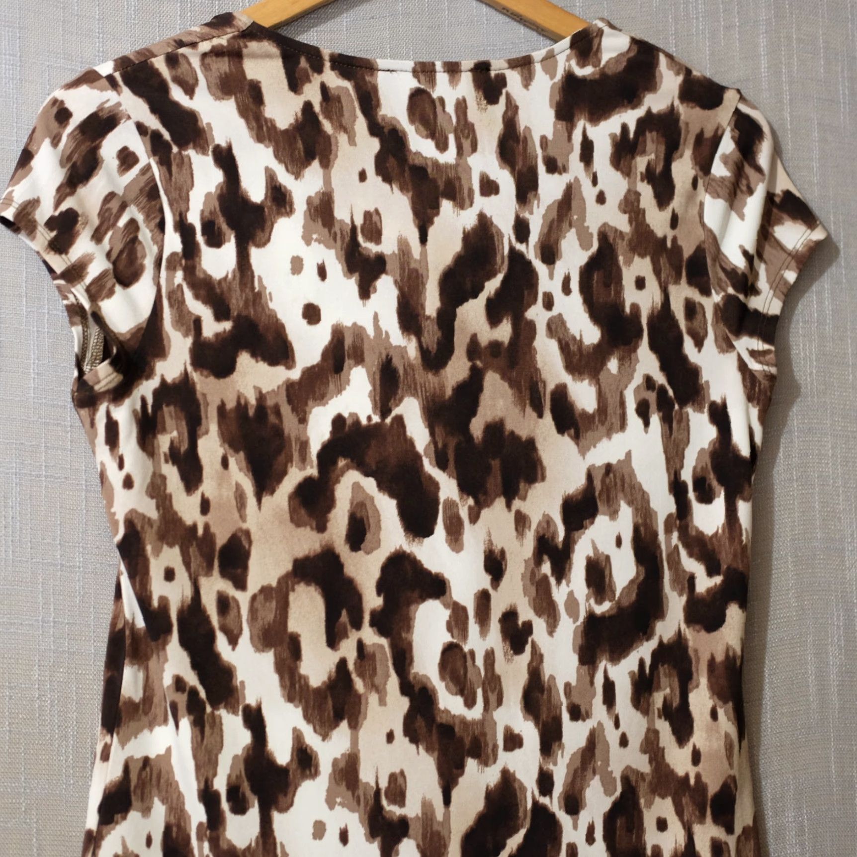 Vintage Jones Wear Blouse Cowl Neck Cream/Beige/Brown Women's S Shirt Size S / US 4 / IT 40 - 5 Thumbnail
