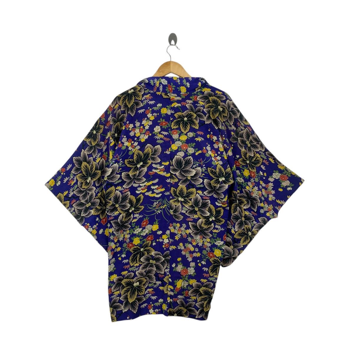 Vintage Vintage 70s KIMONO JAPAN SAKURA Floral AOP Sukajan Coat Size M / US 6-8 / IT 42-44 - 8 Thumbnail