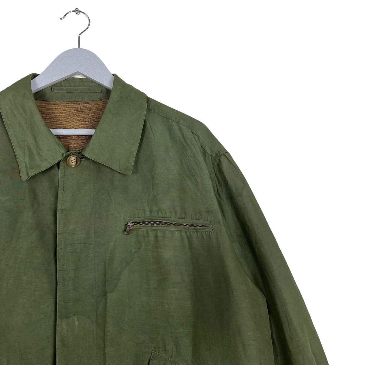 Alfred Dunhill 🔥 VINTAGE DUNHILL HGTONE SILK LINEN JACKET MADE IN ITALY Size US M / EU 48-50 / 2 - 6 Thumbnail