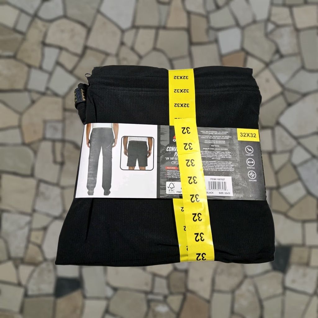 Vintage Gerry Men’s Convertible Relaxed Fit Stretch Hiking Pants Black 32x32 Mens Pants Regular 32in Inseam Casual Convertible Belted Size US 32 / EU 48 - 1 Thumbnail