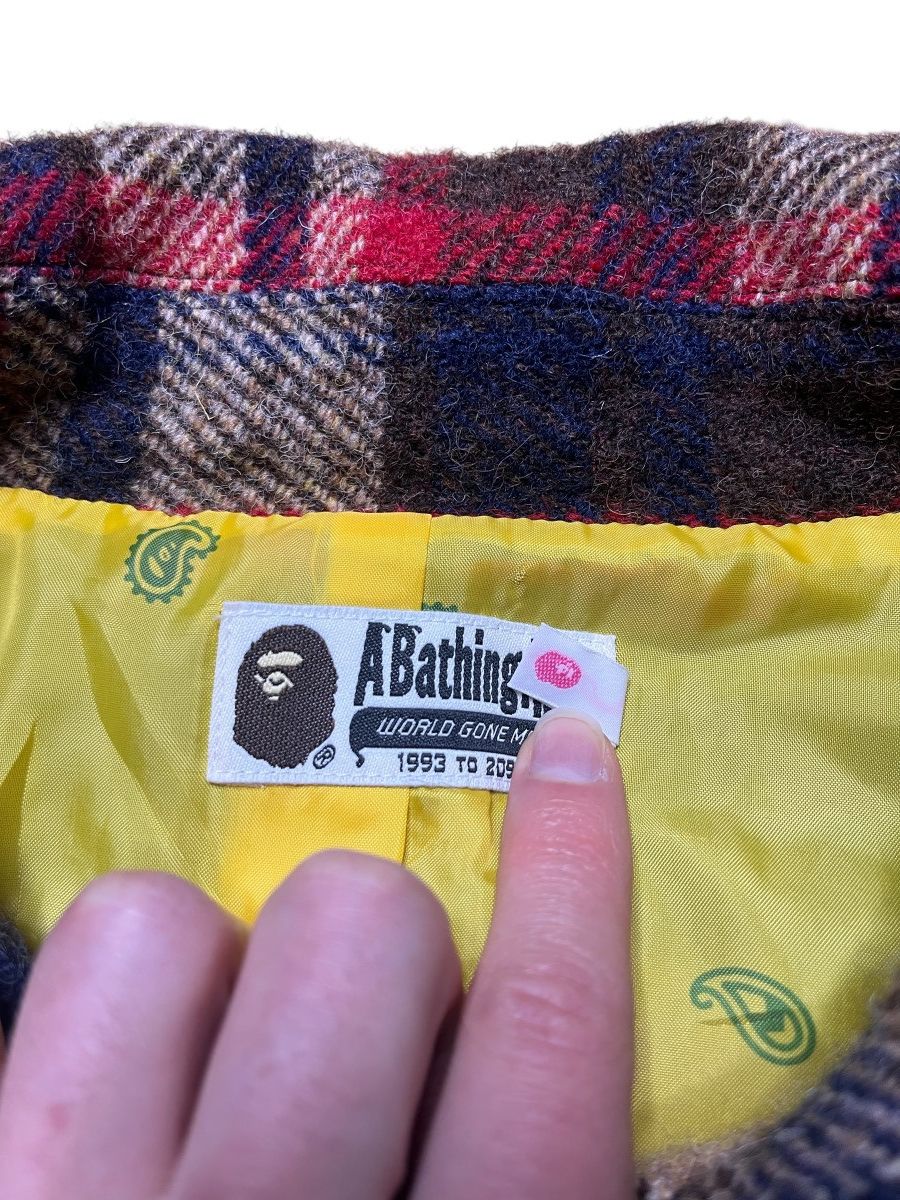 Bape BAPE x Harris Tweed Plaid Wool Coat Made in Japan Size S / US 4 / IT 40 - 7 Thumbnail
