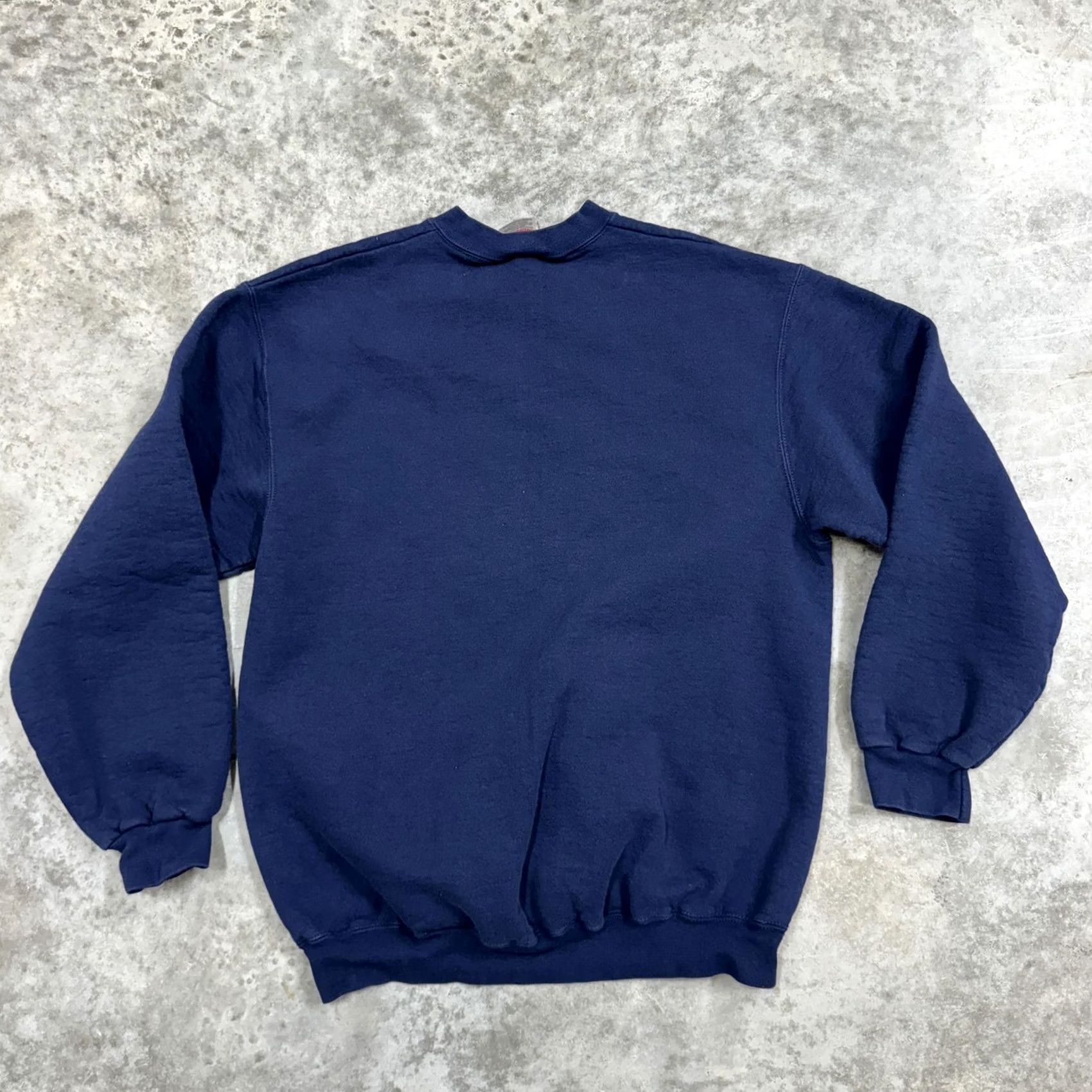 Vintage Oneita Sweatshirt Mens XL Navy Blue Crest Power-Sweats Embroidered Logo Pullover Fleece Cotton Polyester Crewneck Size US XL / EU 56 / 4 - 4 Thumbnail