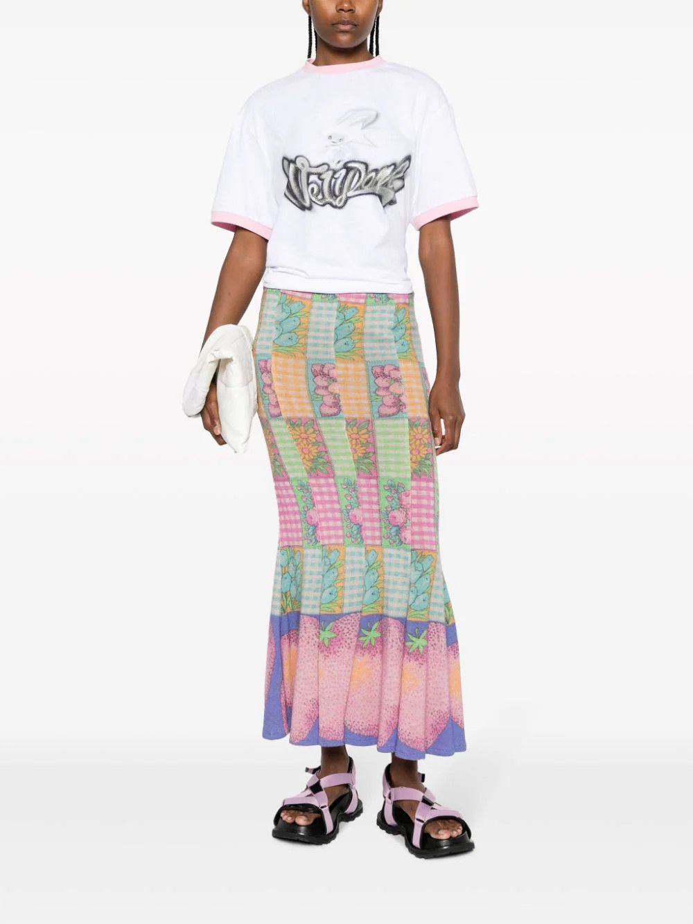 ERL o1mle0824 Fluted Maxi Skirt in Multicolor Size 30" / US 8 / IT 44 - 2 Thumbnail