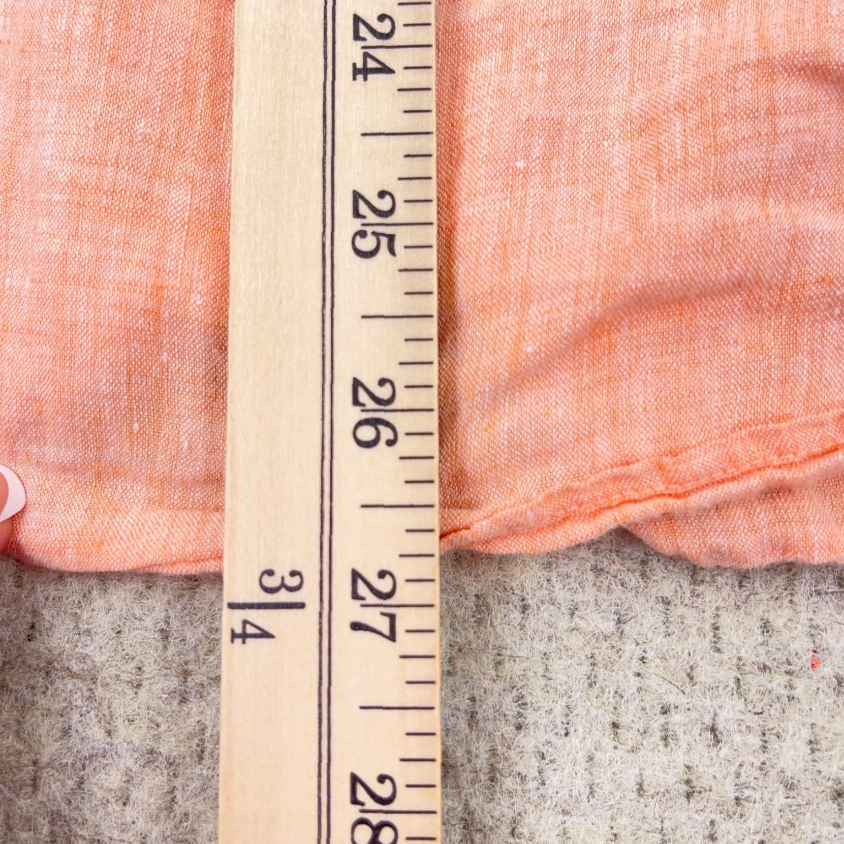Ralph Lauren Lauren Ralph Lauren Shirt Women 2X Orange Linen Button Up Dress LRL VTG Peach Vintage: No? Size XXL / US 16-18 / IT 52-54 - 7 Thumbnail