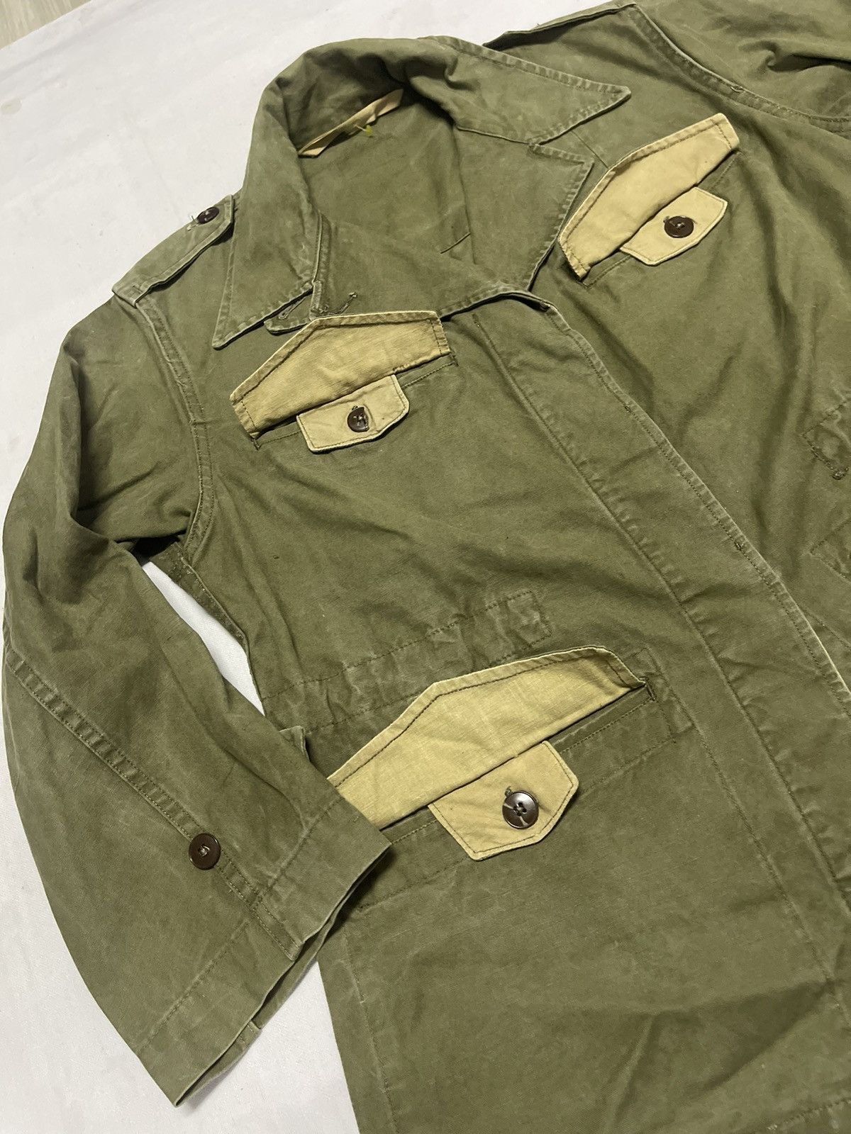 Vintage Vintage 50s French M47 Army Military Field Jacket Men's Size US S / EU 44-46 / 1 - 16 Thumbnail