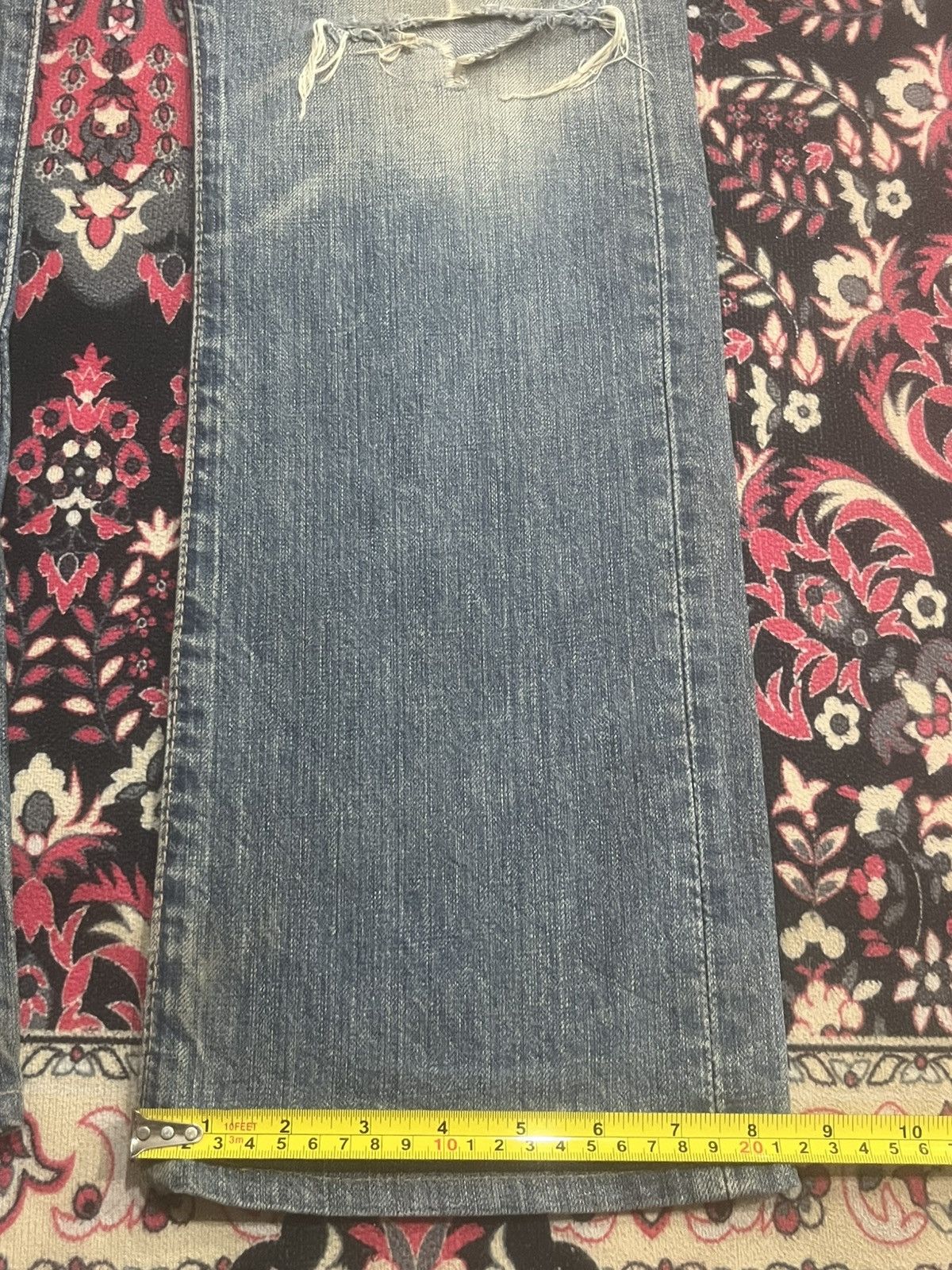 Levi's Y2K Levi’s 507 Blue Faded Washed Distressed Patches Jeans Size US 29 - 16 Thumbnail