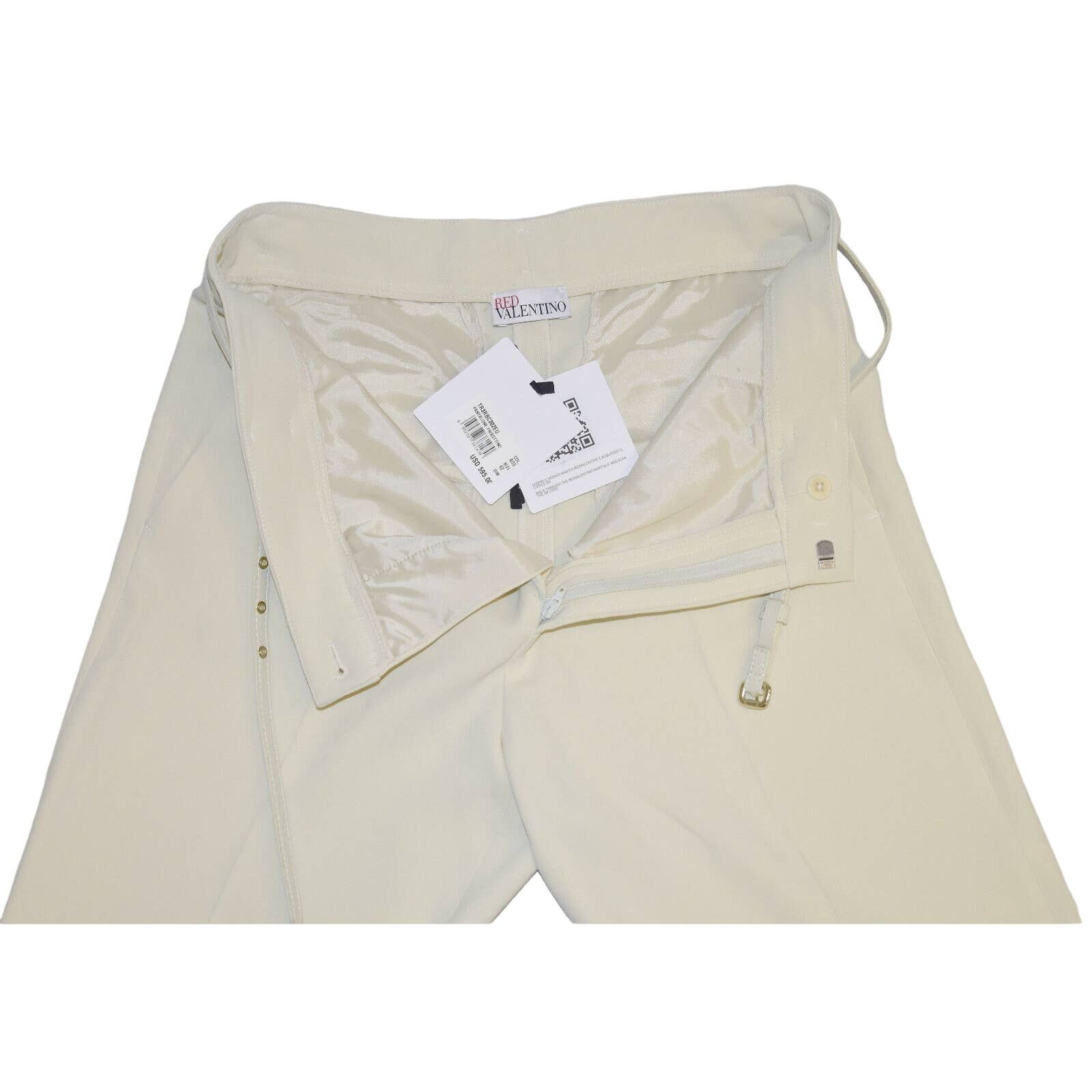 RED Valentino E0 NWT RED VALENTINO Ivory Frisottine Capri Pants Sz 42 $595 Size 28" / US 6 / IT 42 - 6 Thumbnail