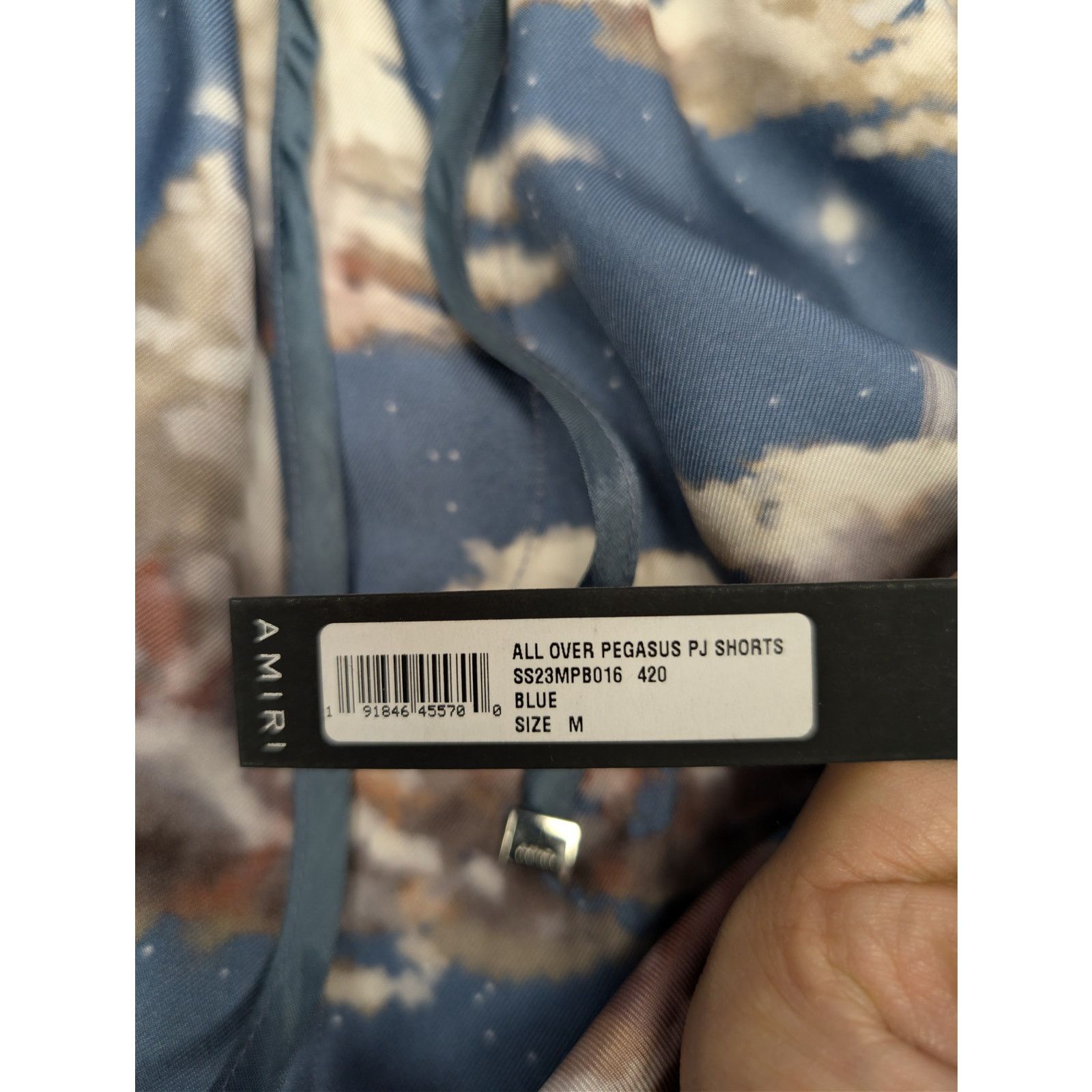 Amiri o1rshd1 CC20 Allover Pegasus PJ Shorts in Blue Size US 32 / EU 48 - 15 Thumbnail
