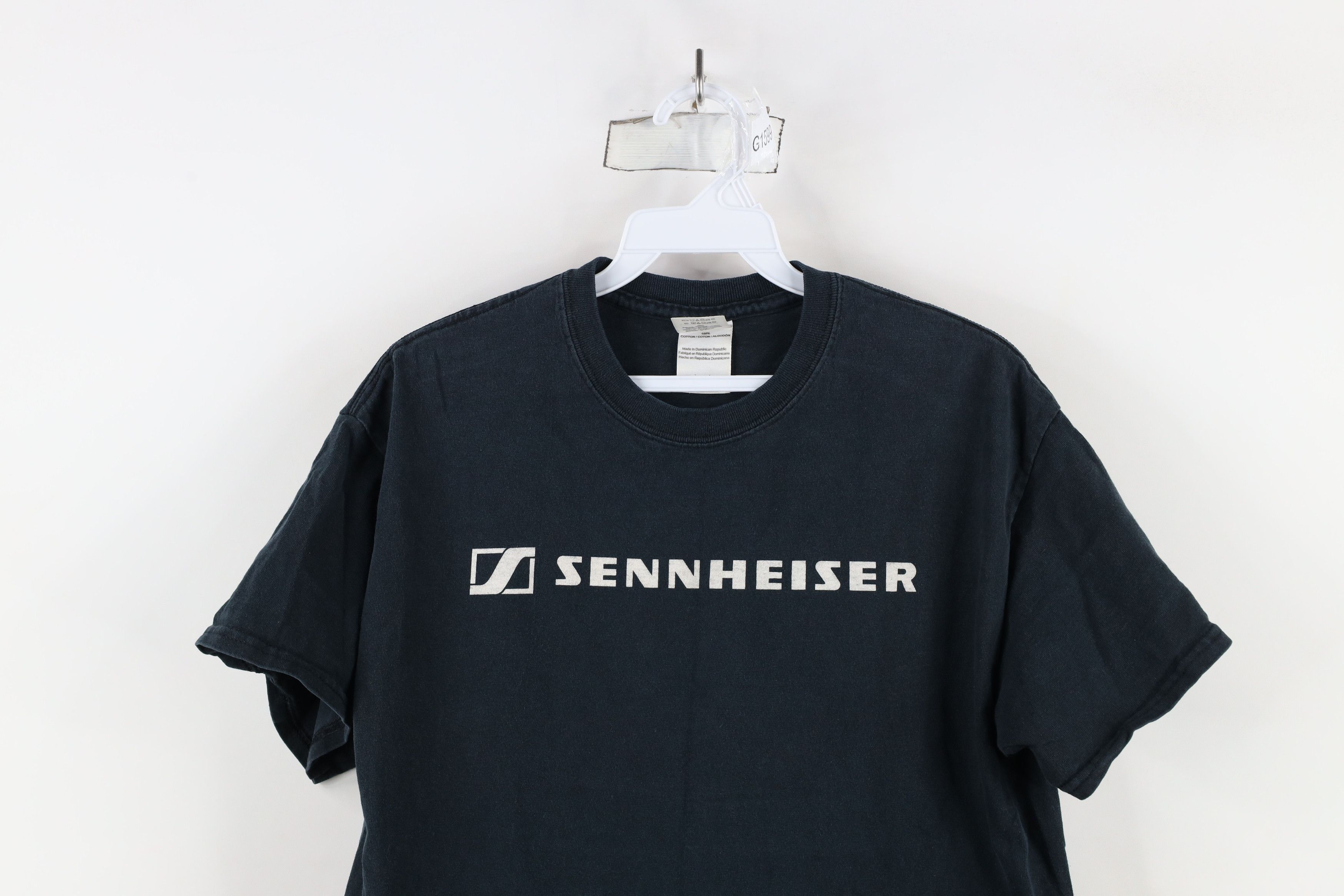 Vintage Vintage 90s Y2K Spell Out Sennheiser Music T-Shirt Black Size US M / EU 48-50 / 2 - 2 Thumbnail