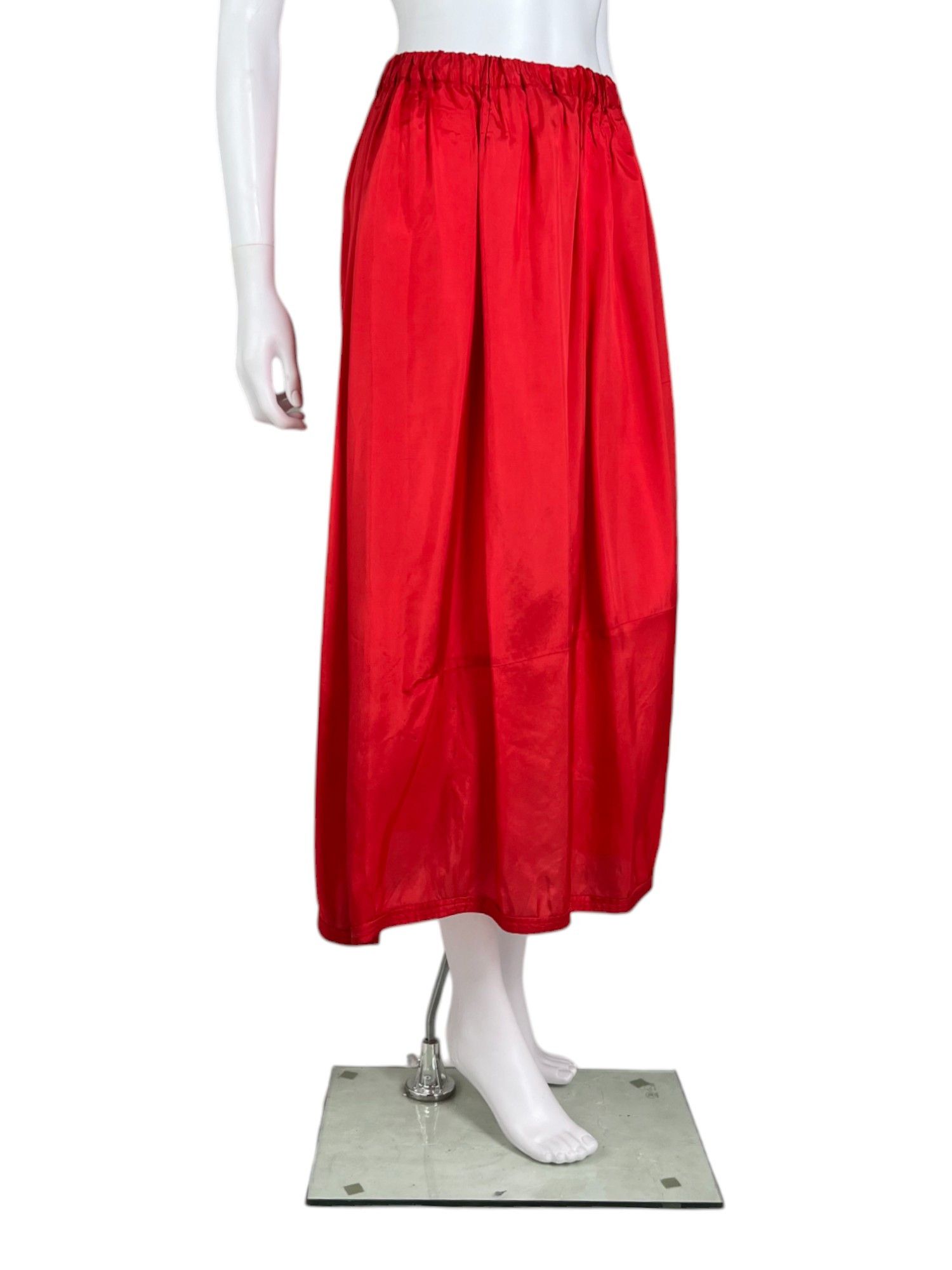 Comme des Garcons 2010's Red Maxi Silk Skirt Size 27" / US 4 / IT 40 - 2 Thumbnail