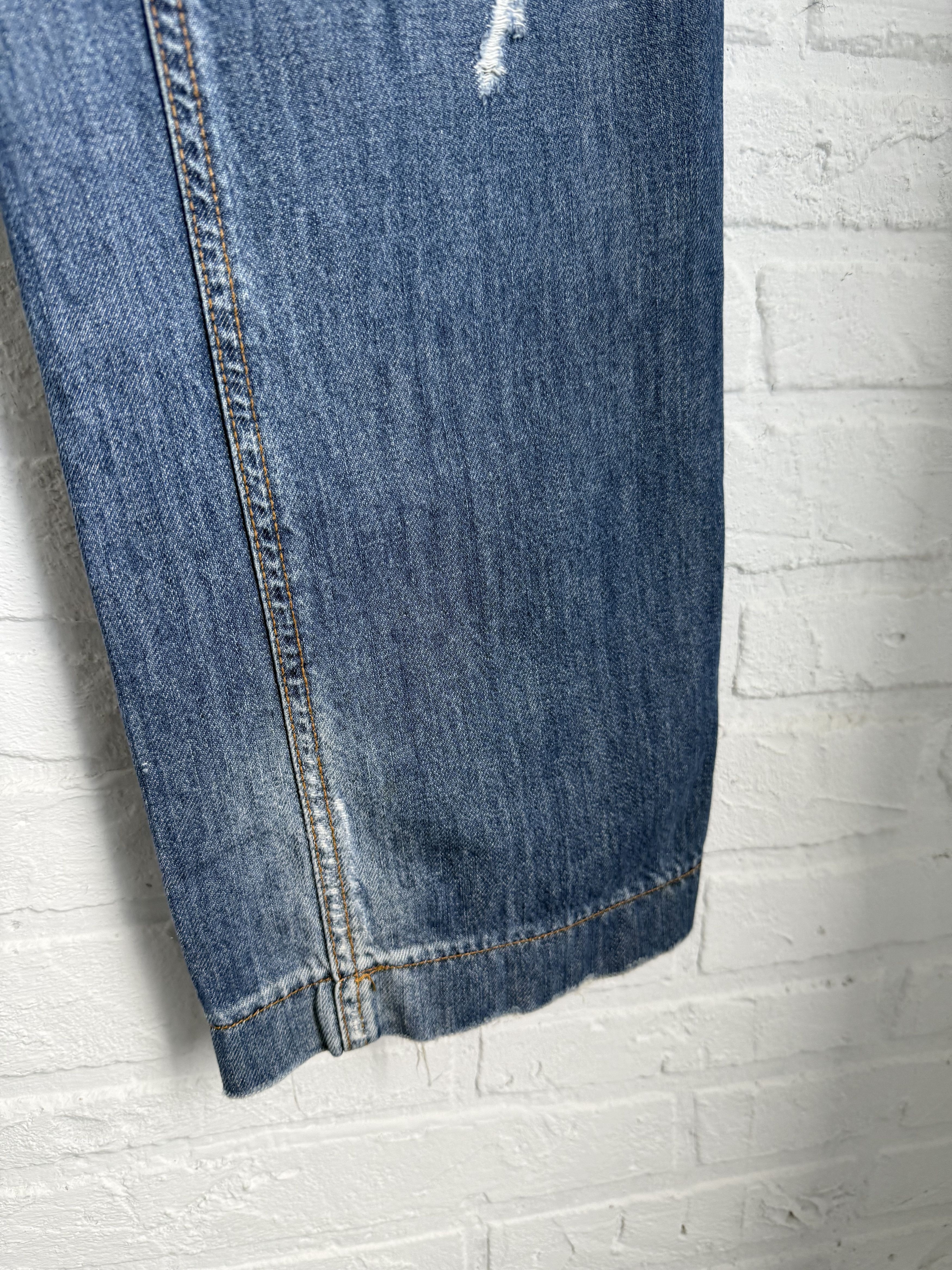 Dolce & Gabbana Vintage 2000s Dolce & Gabbana distressed jeans peace logo Size US 36 / EU 52 - 13 Thumbnail