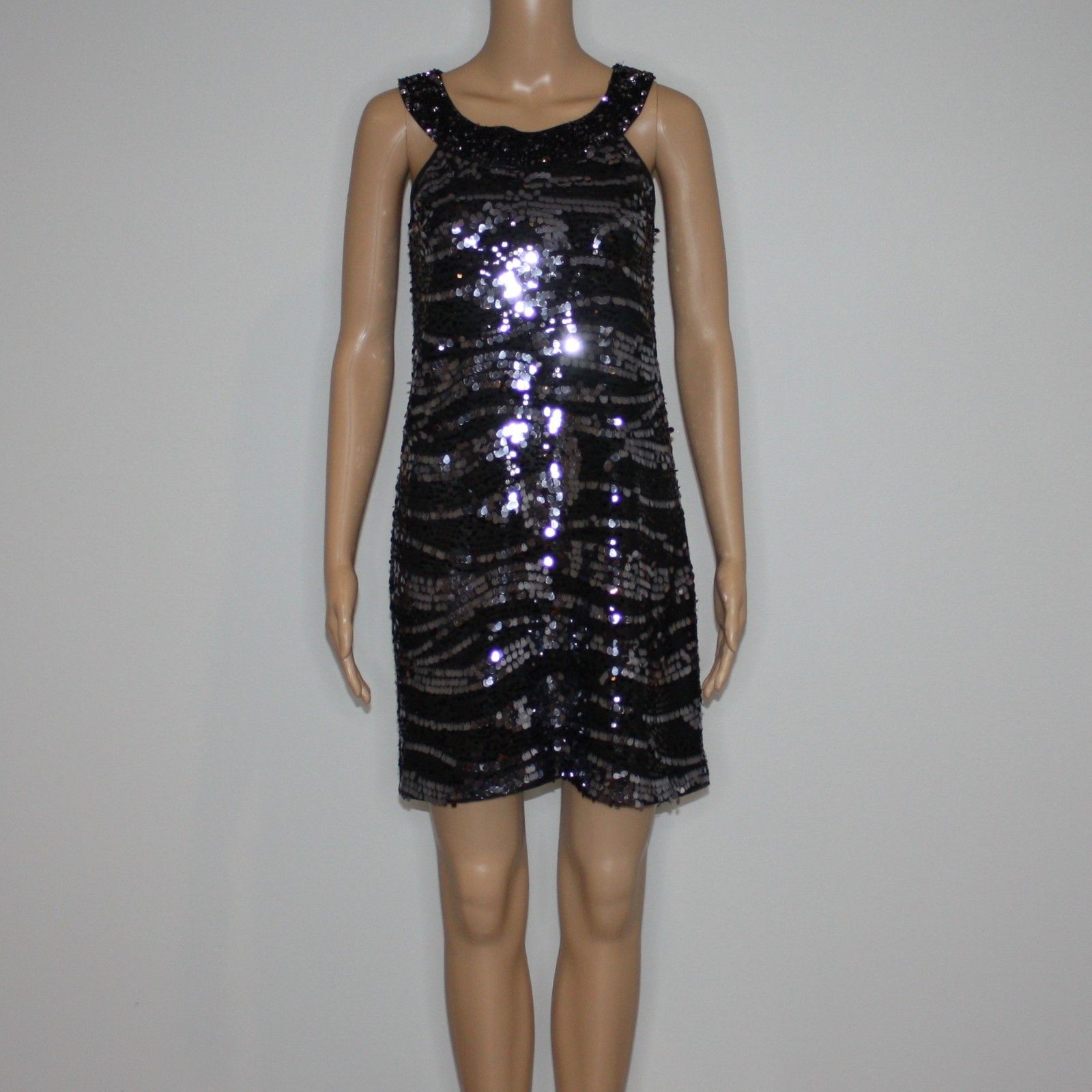 Rachel Zoe Irene Irena Black Sequined Shift Dress in size M NWT $525 Size M / US 6-8 / IT 42-44 - 4 Thumbnail