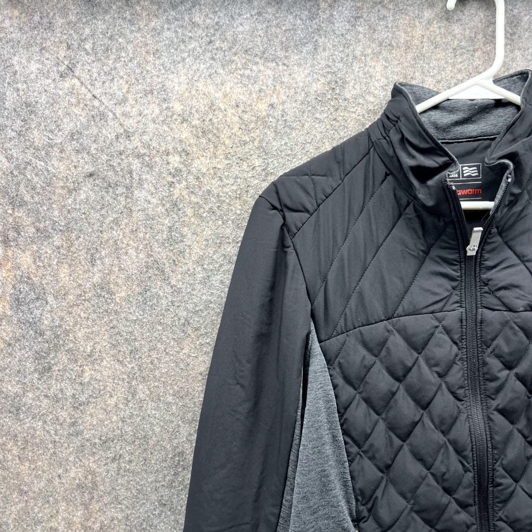 Adidas Adidas Jacket Womens Large Black Quilted Climawarm Full Zip Brooklawn Tour Mixed Jacket Size L / US 10 / IT 46 - 5 Thumbnail