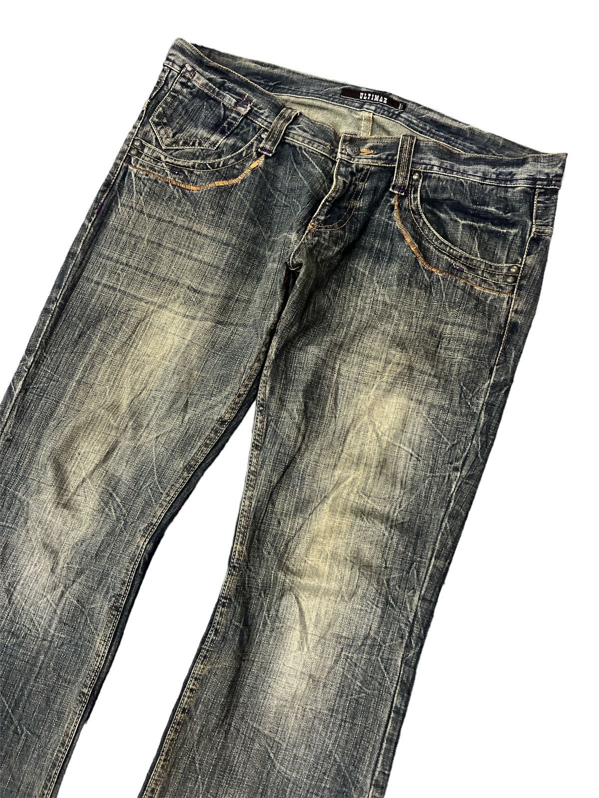 Japanese Brand × Vintage FLARED💥ULTIMAX DISTRESSED DENIM PANT Size US 34 / EU 50 - 6 Thumbnail