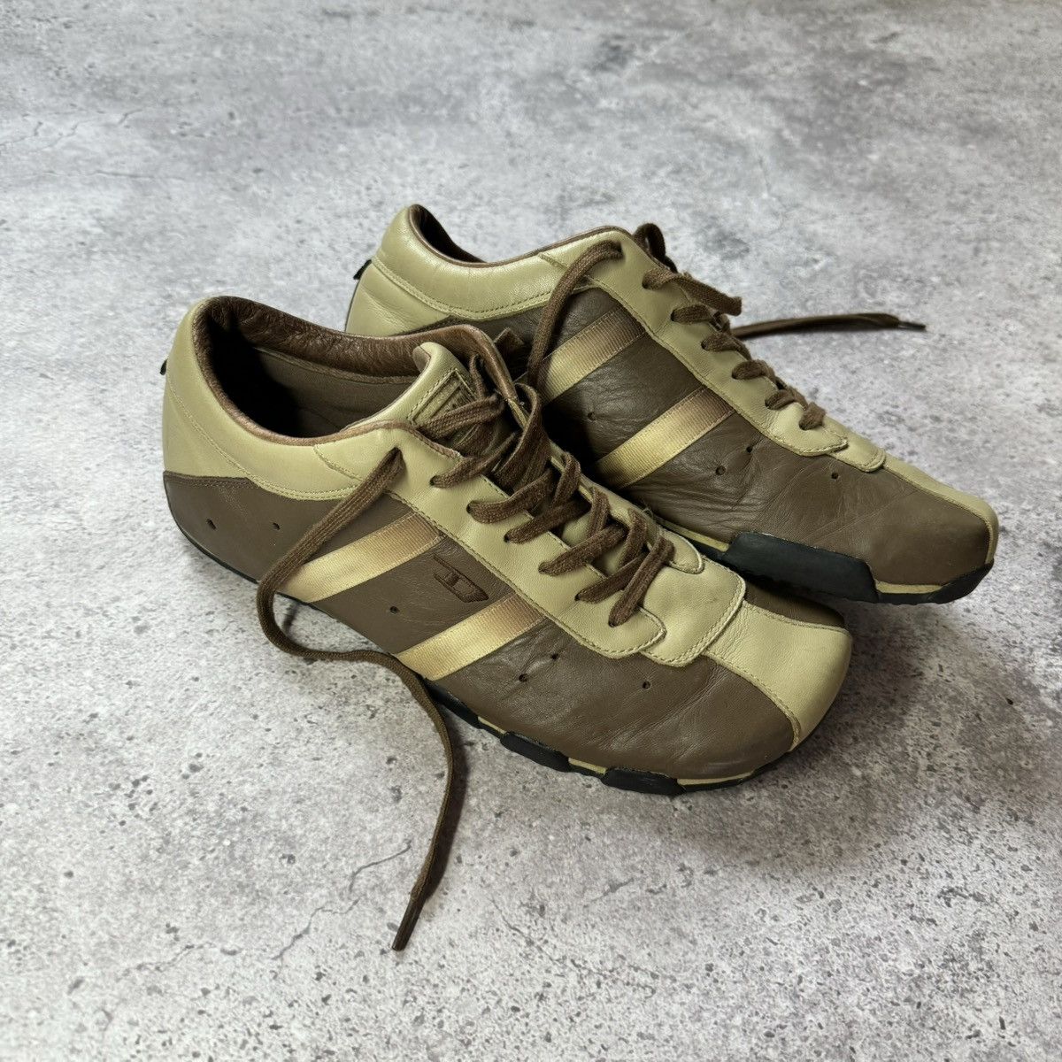 Diesel × Vintage Vintage Y2K Diesel Leather Low Top Sneakers Shoes