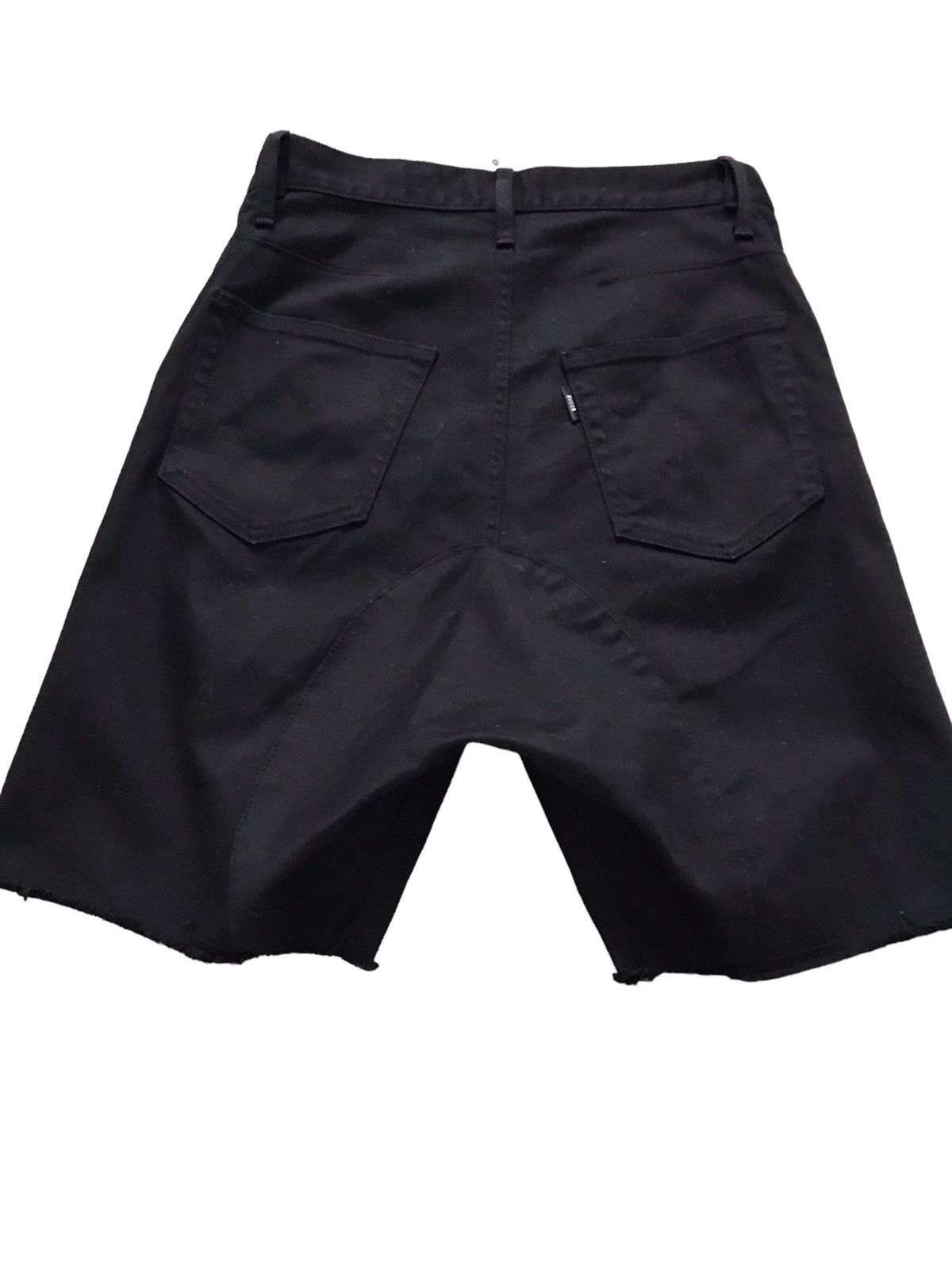 Zucca Zucca Dropped Crotch Black Denim Shorts Size US 30 / EU 46 - 9 Thumbnail
