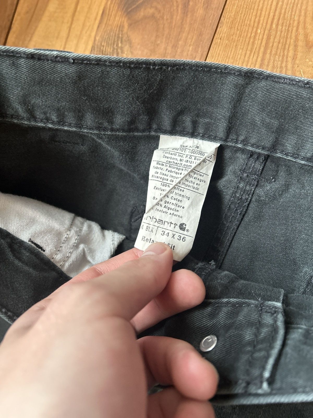 Carhartt × Vintage Vintage 90s Carhartt Black Carpenter Pants Size US 32 / EU 48 - 3 Thumbnail