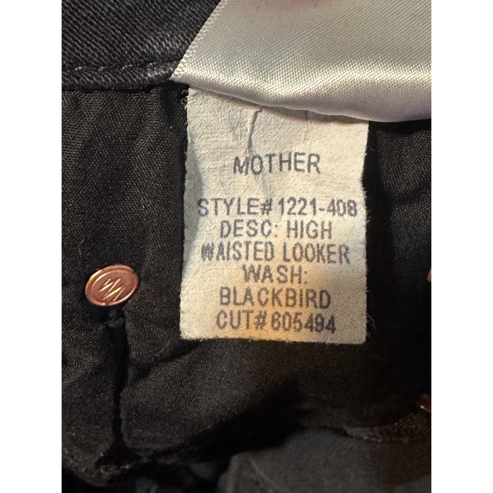 MOTHER Mother · High-Waisted Looker Skinny · Blackbird · Size 24 Size 24" / US 00 / IT 34 - 7 Thumbnail
