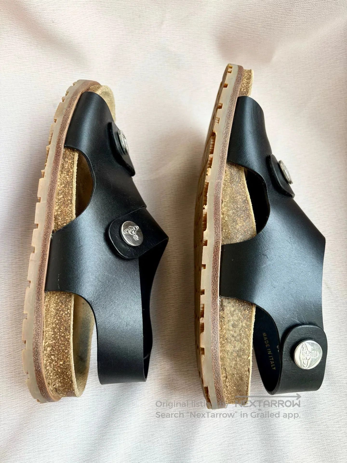 Vivienne Westwood Vivienne Westwood Black Saturn Birkenstock. Size US 7 / IT 37 - 4 Thumbnail