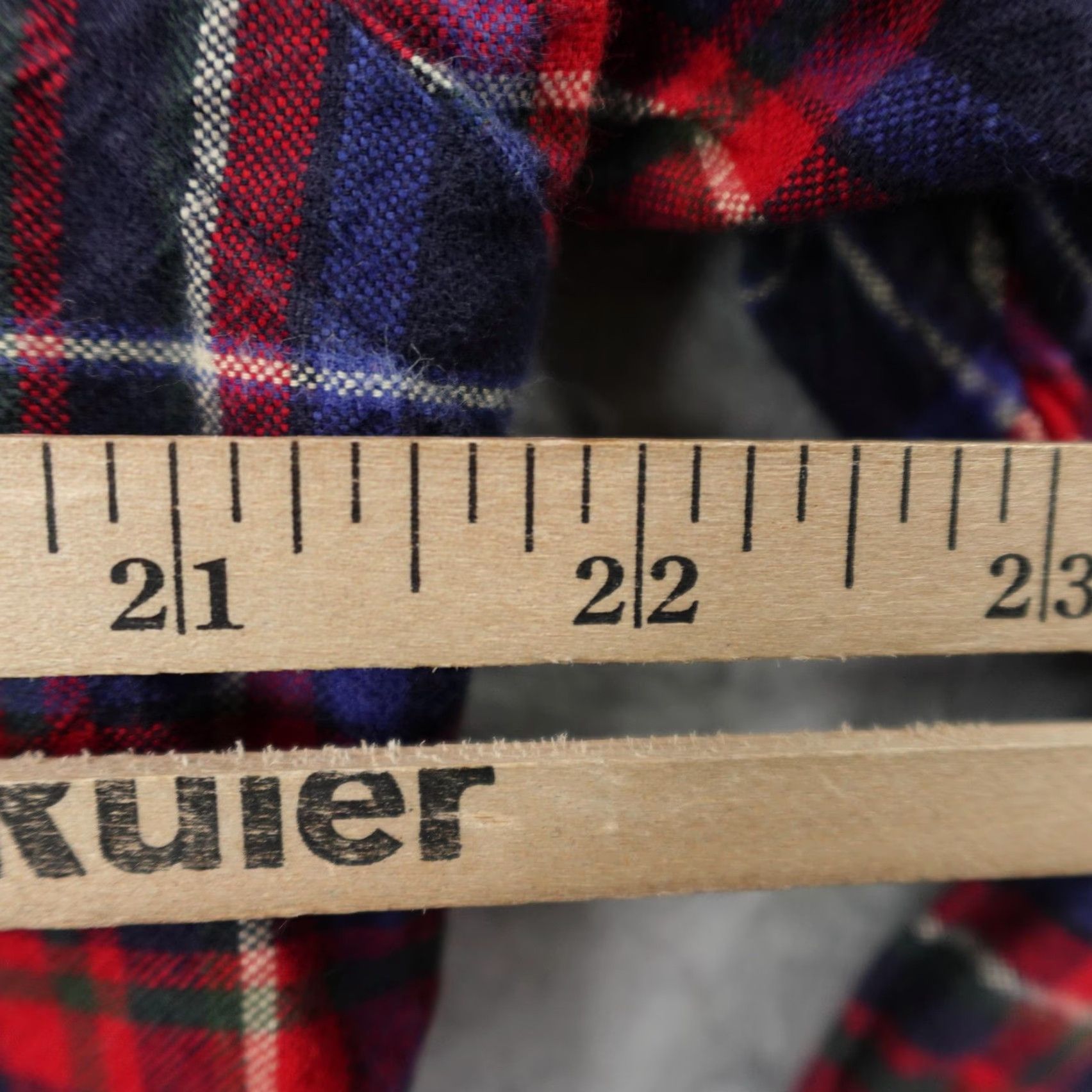 Ralph Lauren VINTAGE Ralph Lauren Shirt Mens Medium Blue Red Plaid Twill Button Classic Fit Size US M / EU 48-50 / 2 - 5 Thumbnail