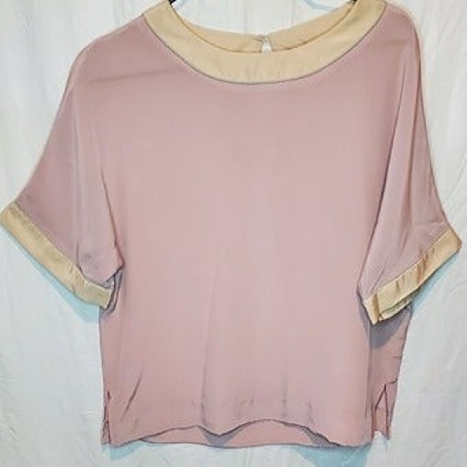 Other Vintage Wilroy Sport Blush Pink Crop Top Short Sleeve Size 8 Size M / US 6-8 / IT 42-44 - 1 Thumbnail
