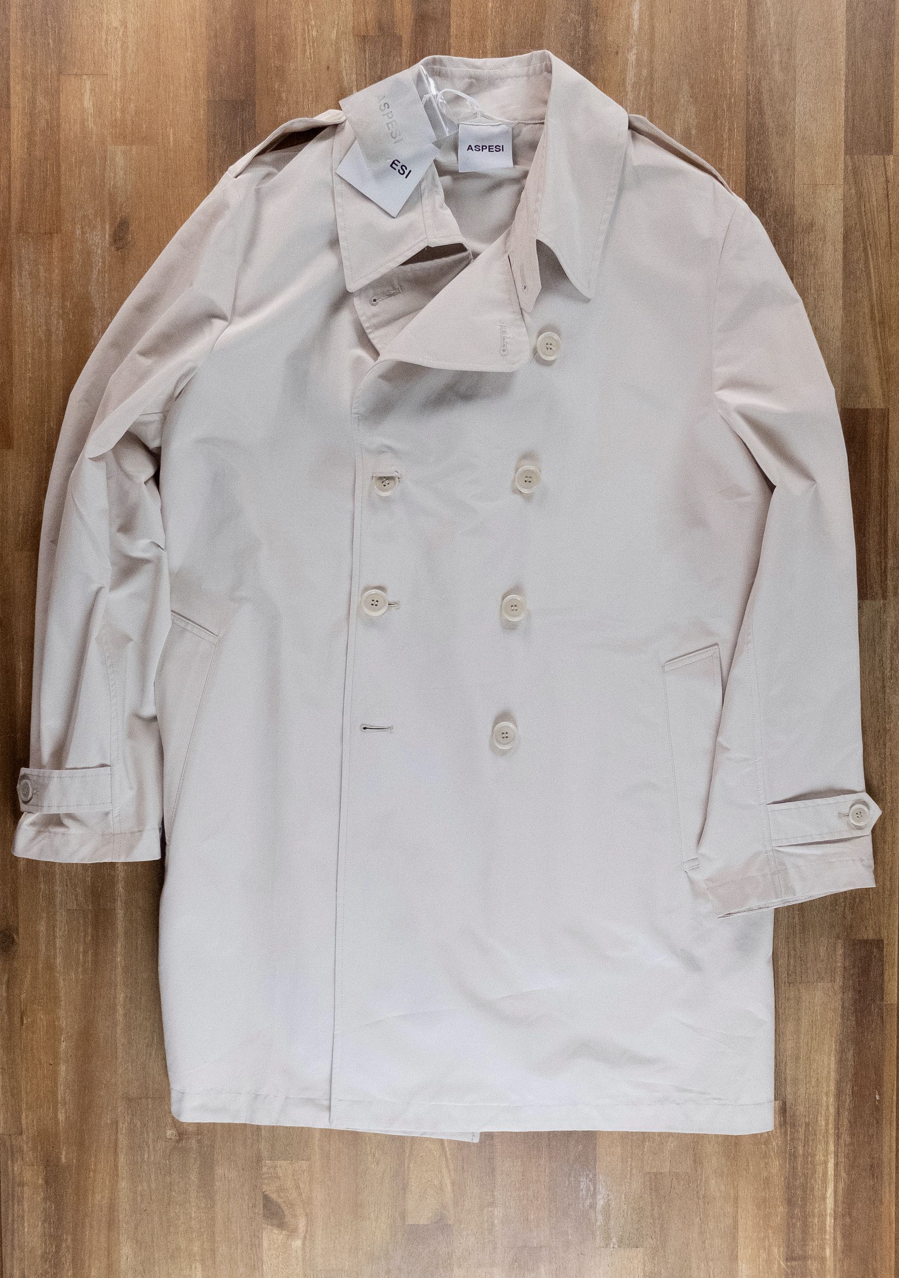 Aspesi ASPESI beige double breasted cotton blend trench coat XL Size US XL / EU 56 / 4 - 4 Thumbnail