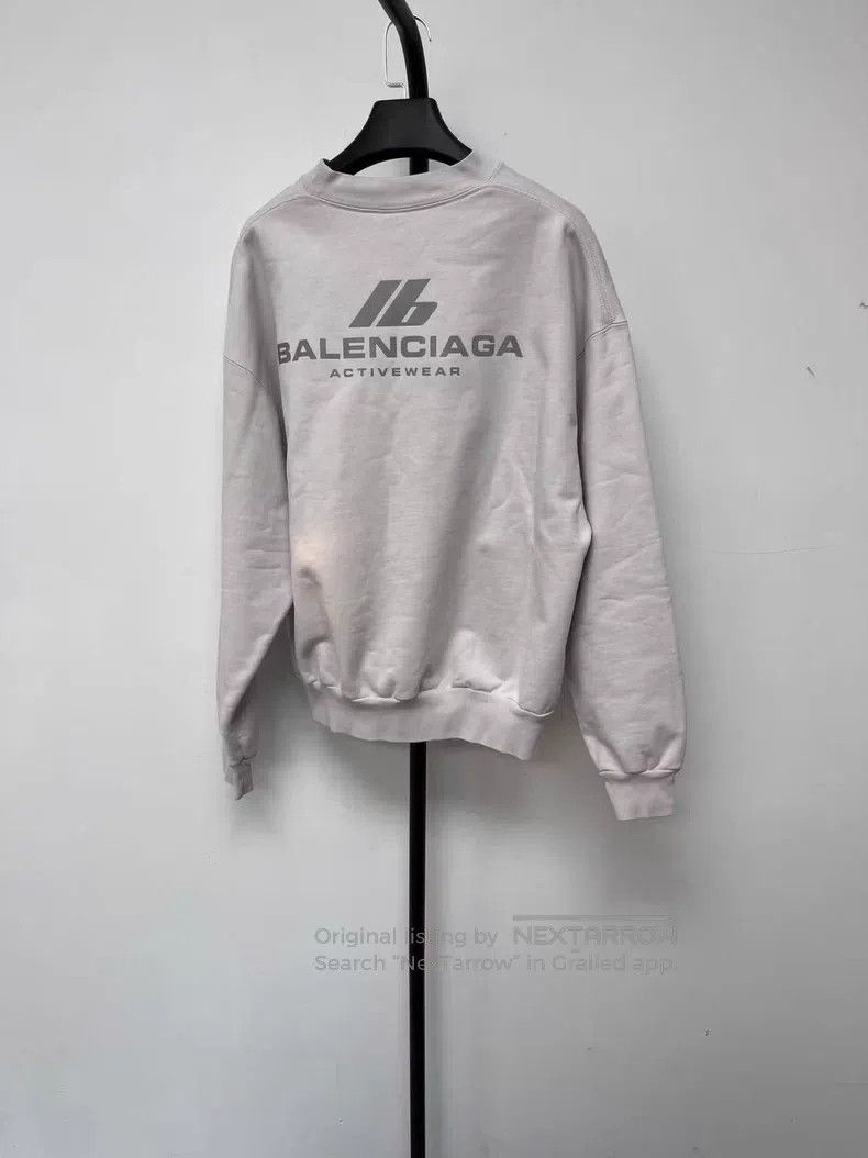Balenciaga Balenciaga Logo Print Round Neck Fitted Long Sleeve Sweats Size XXS / US 00 / IT 34 - 2 Thumbnail