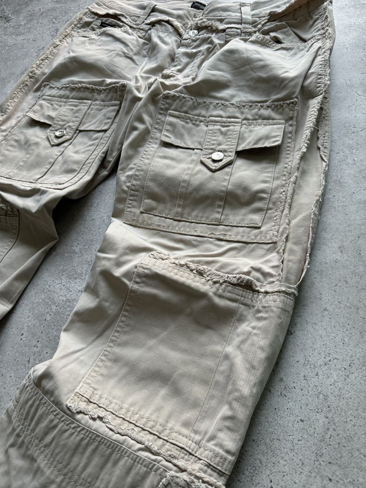 Dolce & Gabbana 🔥 Dolce&Gabbana Archive 00s PatchWork Distressed Pants Size US 34 / EU 50 - 8 Thumbnail