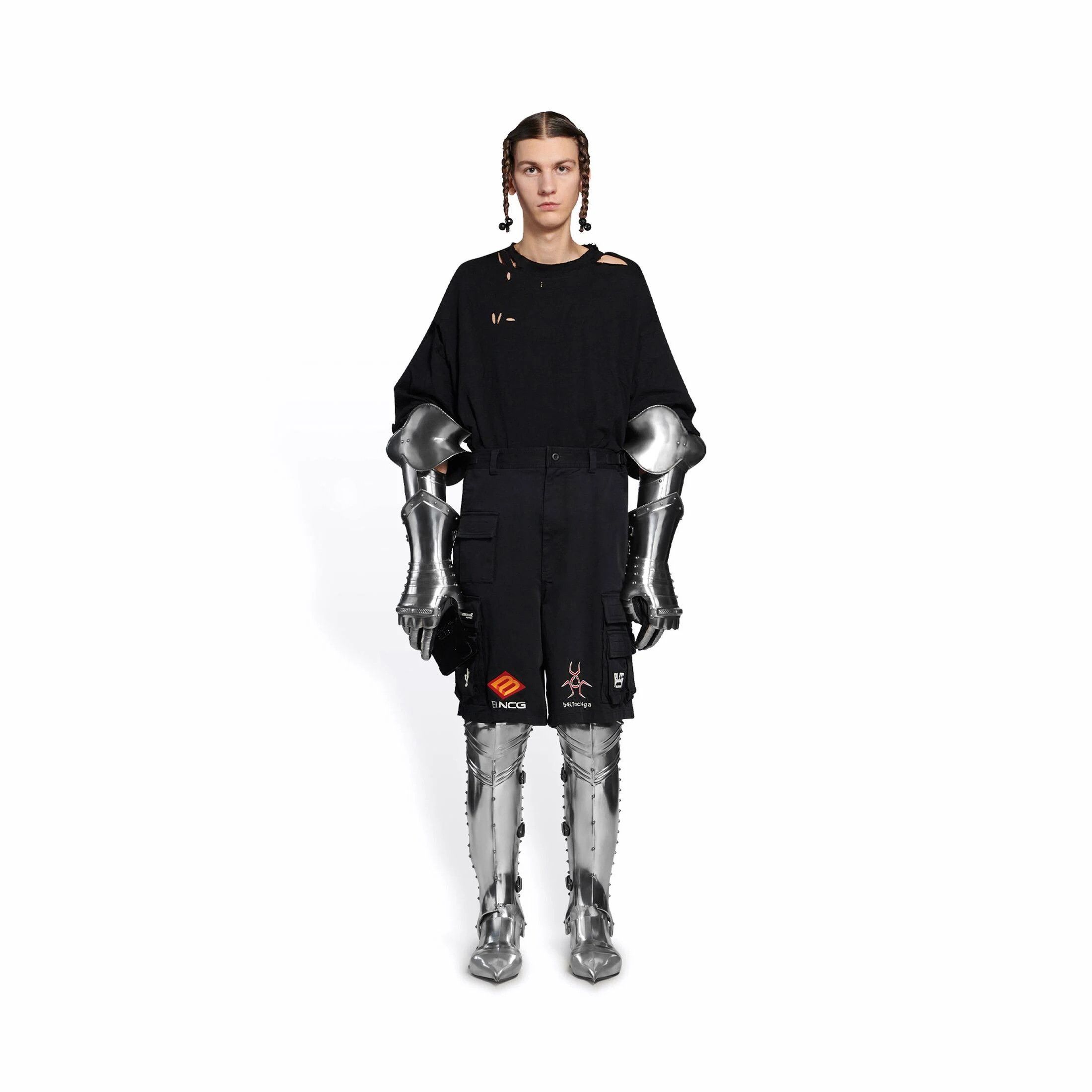 Balenciaga o1in1g1024 Gamer Shorts in Black Size US 30 / EU 46 - 1 Thumbnail