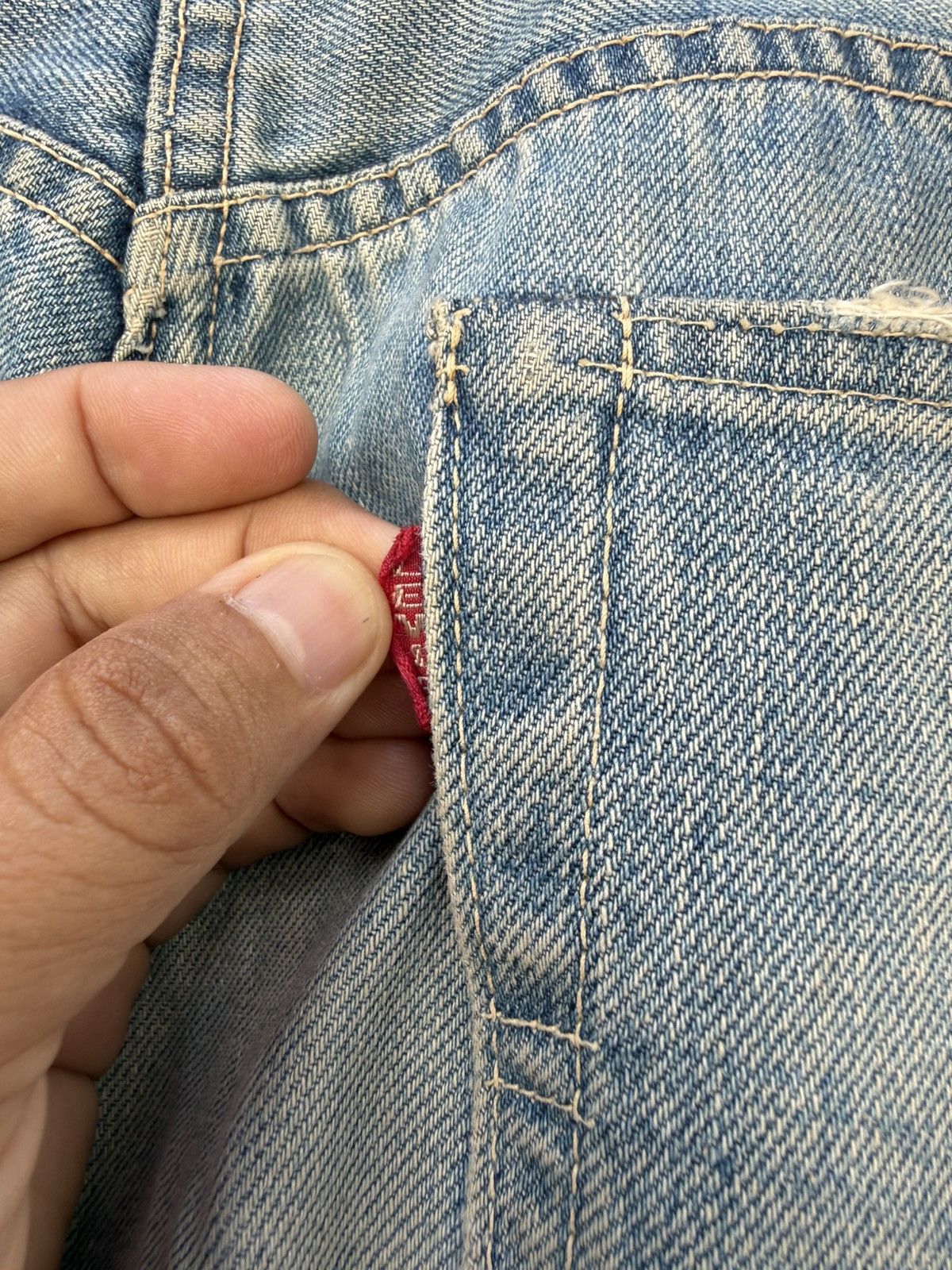 Levi's Vintage Clothing W31x32.5 Vintage levi’s 501xx redline big E LVC buckle back Size US 31 - 9 Thumbnail