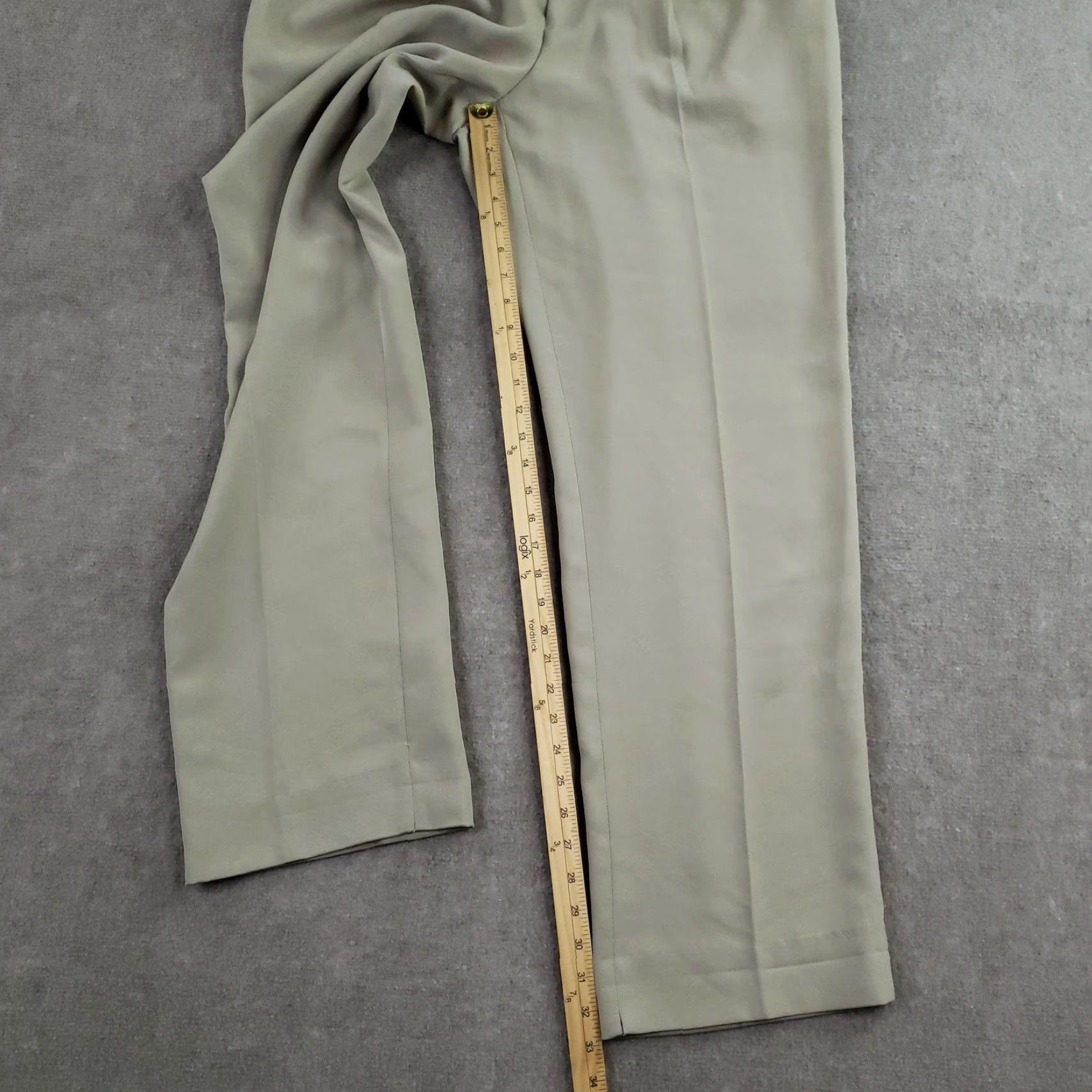 Ralph Lauren Lauren Ralph Lauren Pants Mens Dress Pants Pleated Front Beige Tan 36x33 Classic Fit ZIP Fly Pockets Button 100% Polyester Formal Workwear Mens Size US 36 / EU 52 - 2 Thumbnail