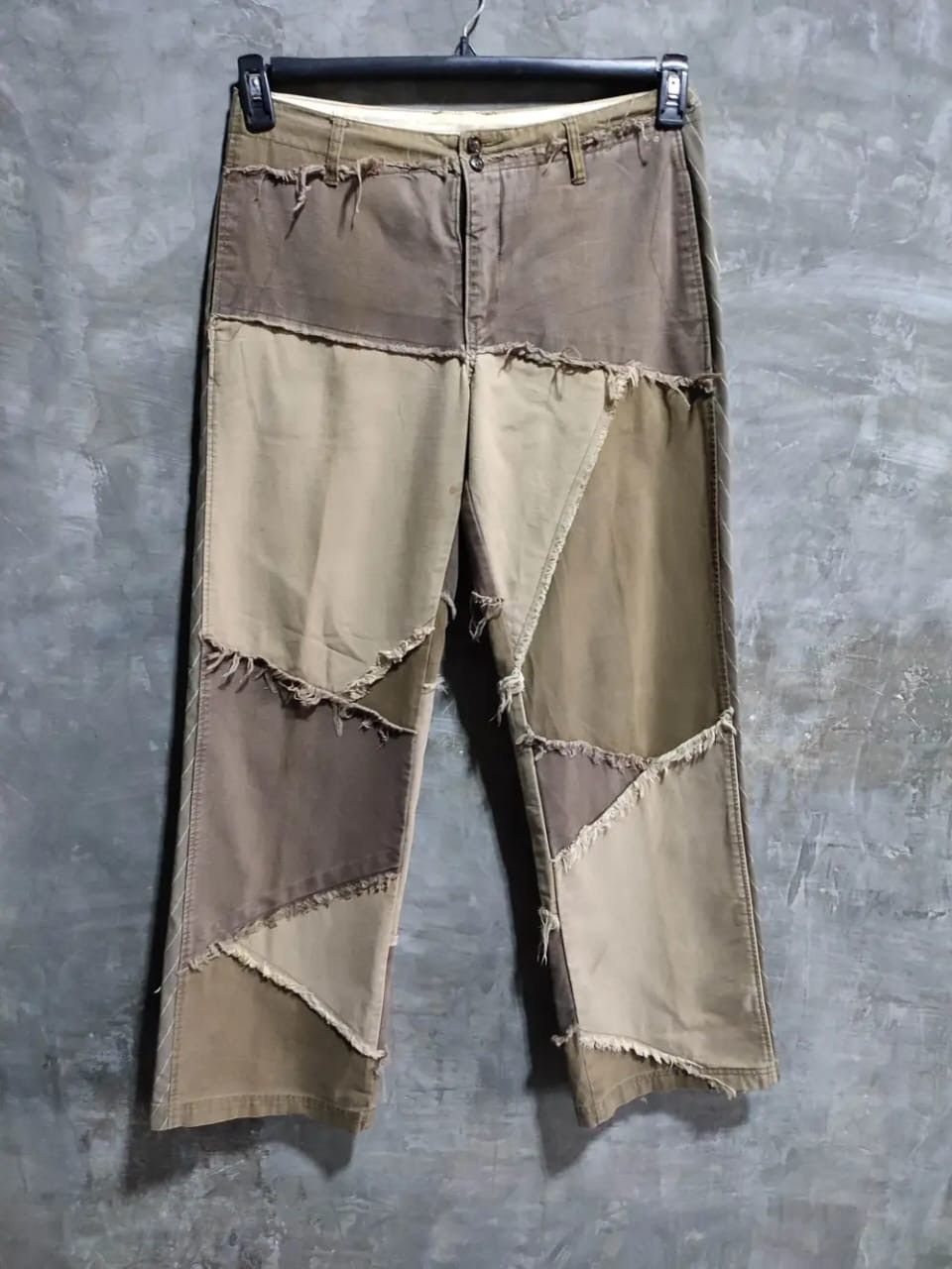 Japanese Brand Progresive Tasso Frayed Patchwork Pants Size US 32 / EU 48 - 1 Thumbnail