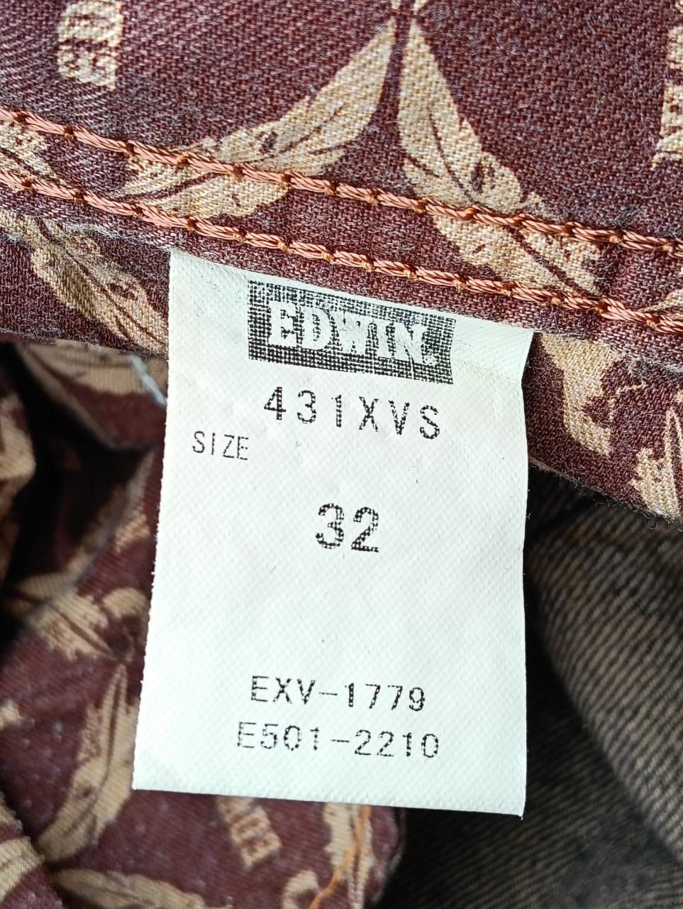 Edwin Flare Edwin Buffalo Head sick faded blue made in Japan 🇯🇵 Size US 34 / EU 50 - 3 Thumbnail