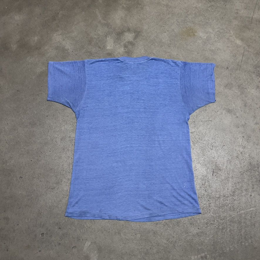 Vintage Vintage 70s Single Stitch New Cath Track Tee Blue Size US M / EU 48-50 / 2 - 7 Thumbnail