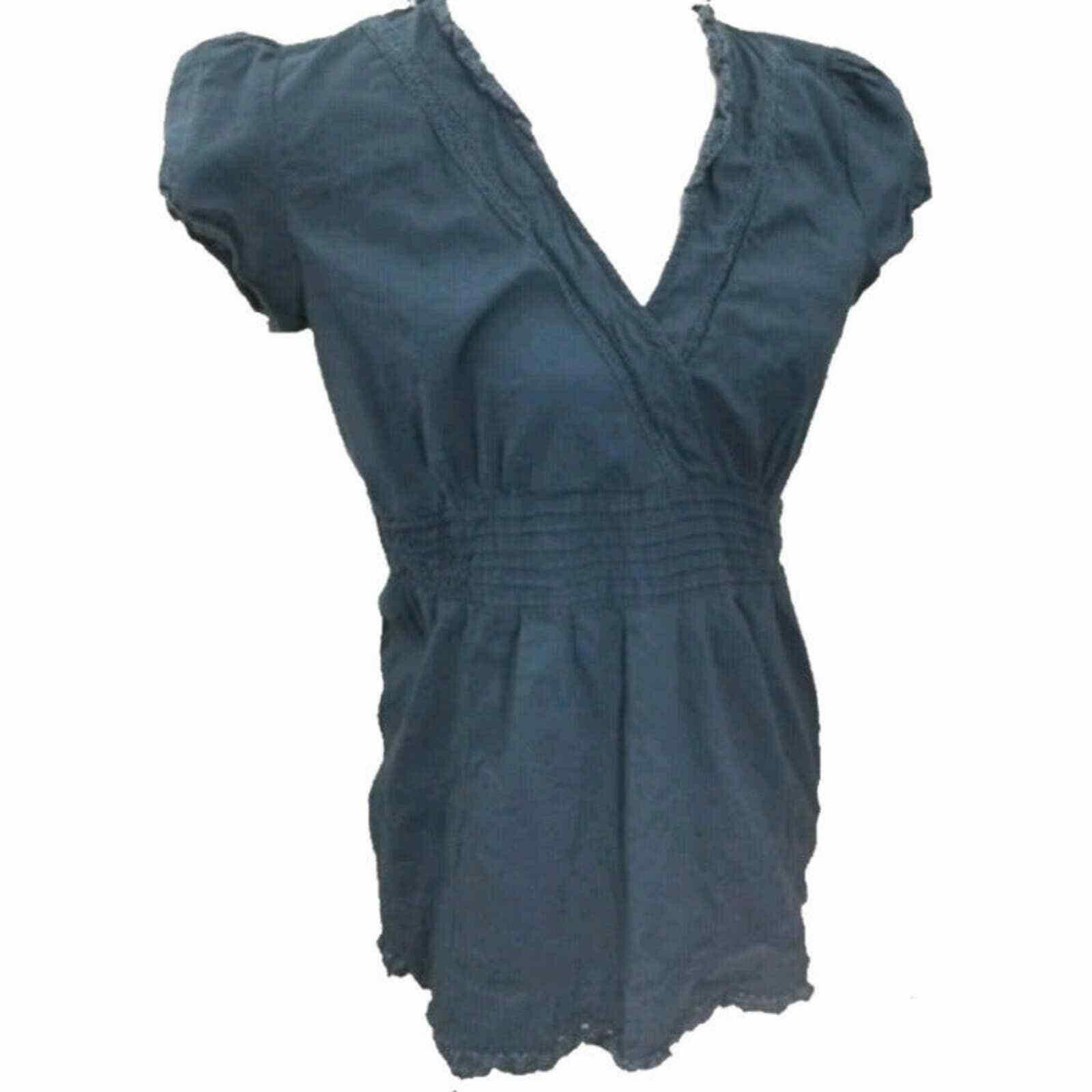 Other Gloria Vanderbilt Women's Top Blouse Blue Green Lace Details Size S / US 4 / IT 40 - 1 Thumbnail