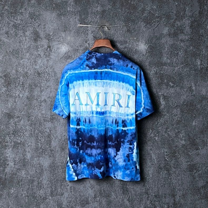 Amiri Amiri Blue Tie-Dye Cotton T-Shirt Size US M / EU 48-50 / 2 - 2 Thumbnail