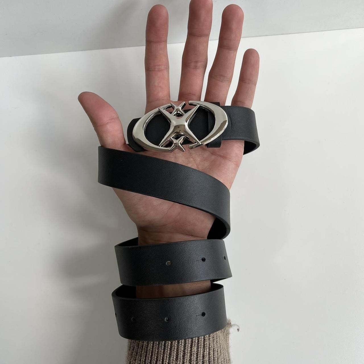 Handmade y2k 2000s star futuristic star emblem grunge emo belt Size ONE SIZE - 3 Thumbnail