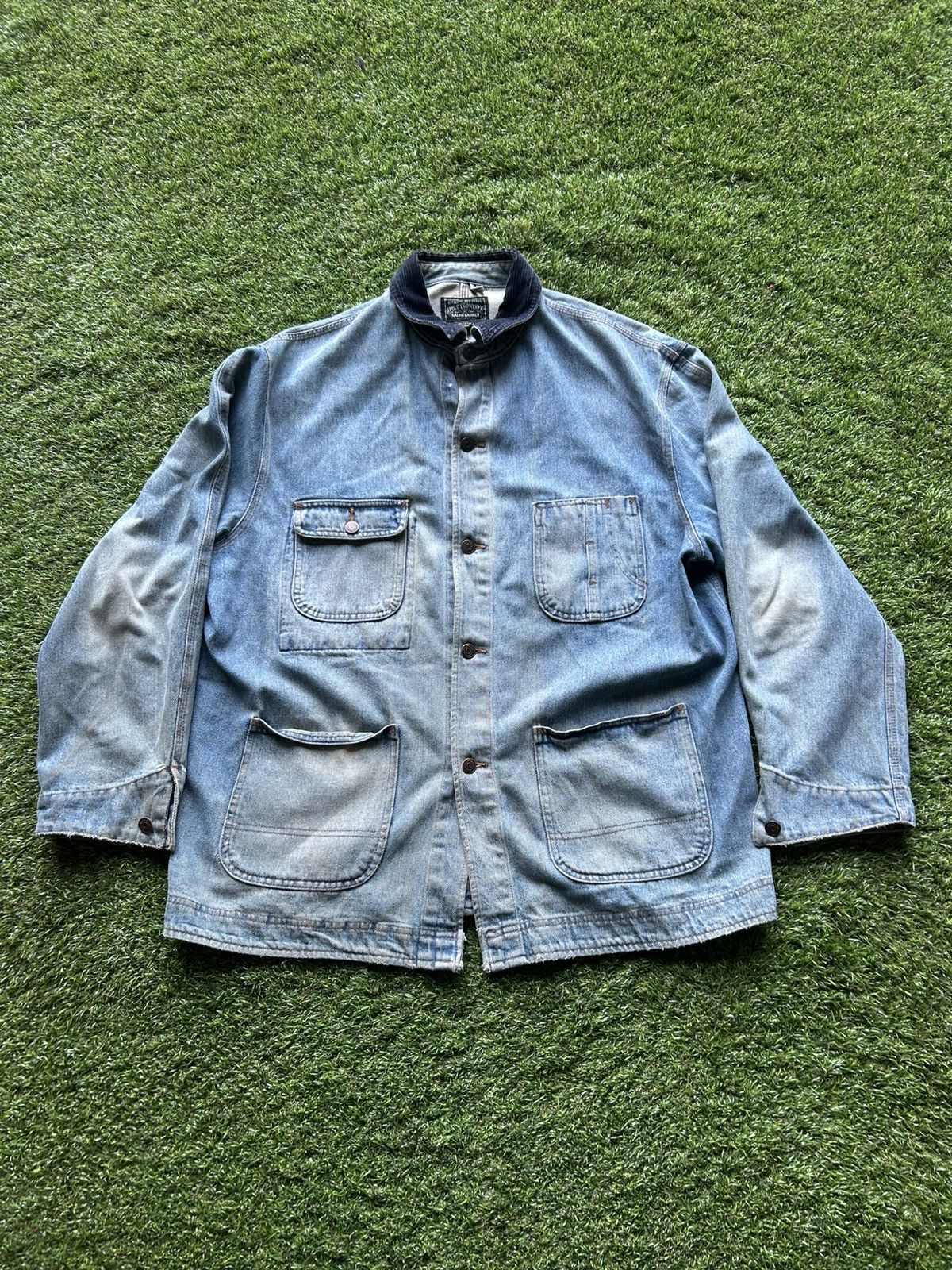 Polo Ralph Lauren × Vintage Vintage 1990s Made In USA Polo Country Denim Jacket Size US L / EU 52-54 / 3 - 1 Thumbnail