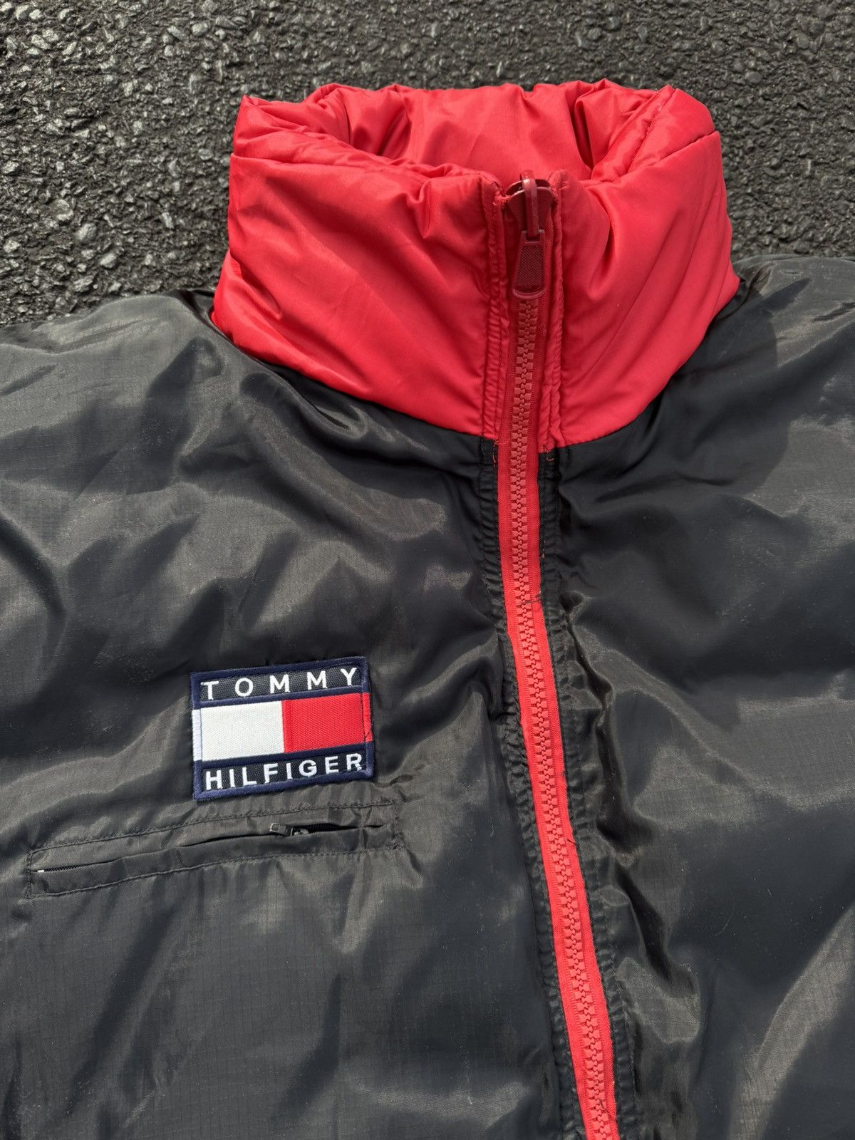 Tommy Hilfiger × Vintage Tommy Hilfiger 90’s Hip Hop Rap Puffer Bubble Jacket Coat Size US XL / EU 56 / 4 - 9 Thumbnail