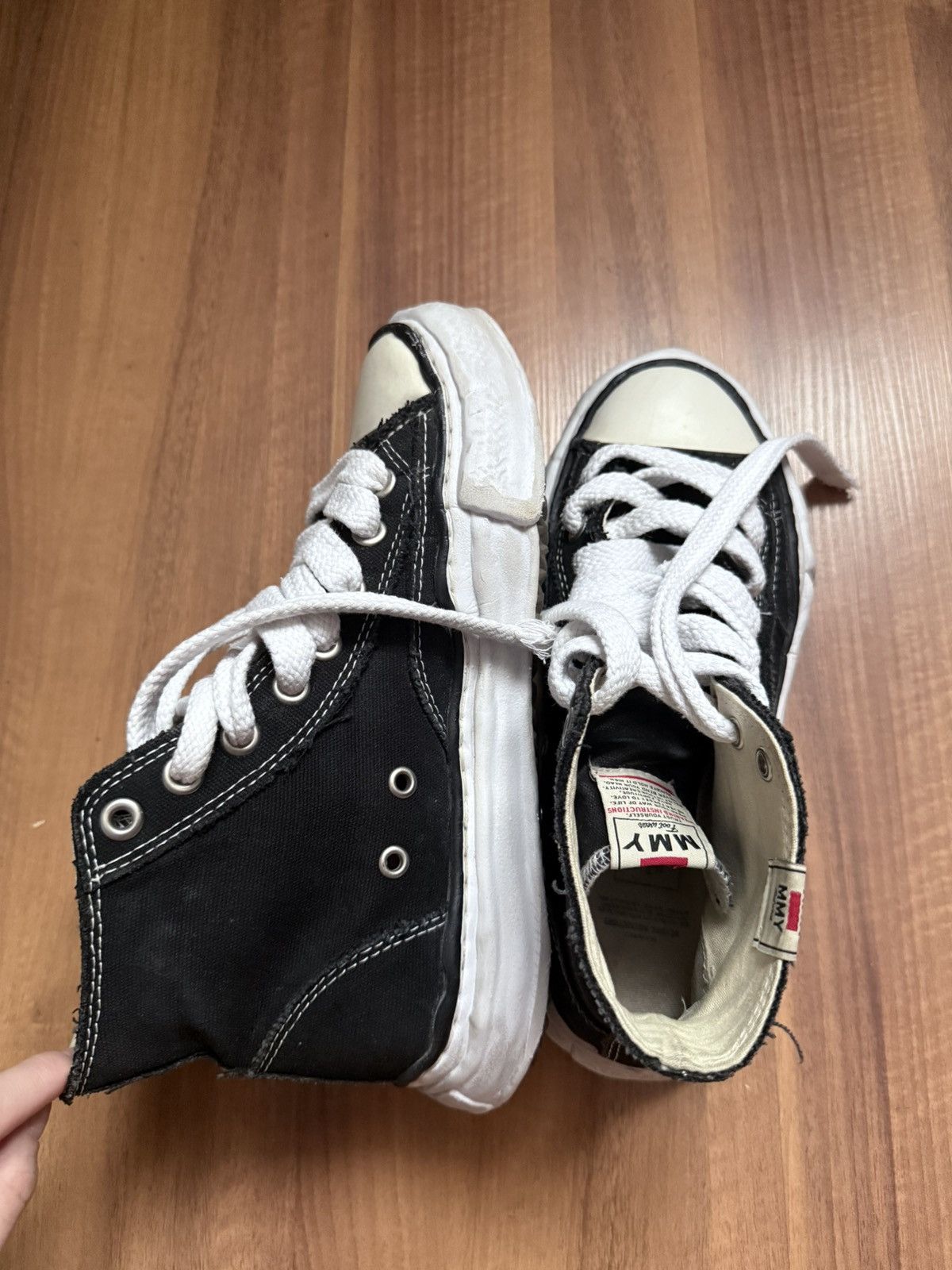Maison MIHARA YASUHIRO MMY Maison Mihara Yasuhiro Peterson High Black Sneakers Size US 7.5 / EU 40-41 - 10 Thumbnail
