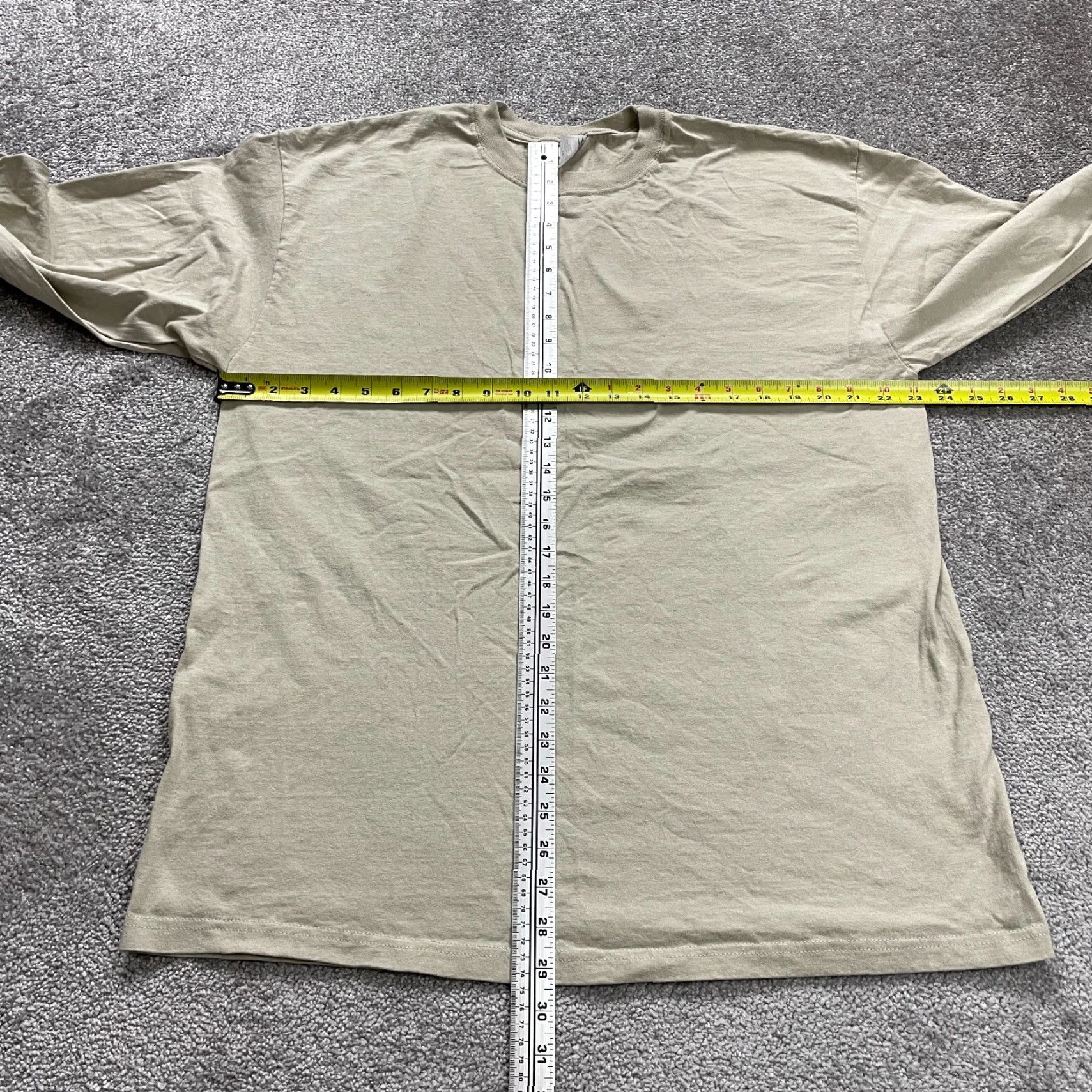 Anvil Anvil Basic Tee T-Shirt Mens XL Brown Cotton Preshrunk Long Sleeve Crew Neck Classic Sports Size XL / US 12-14 / IT 48-50 - 6 Thumbnail
